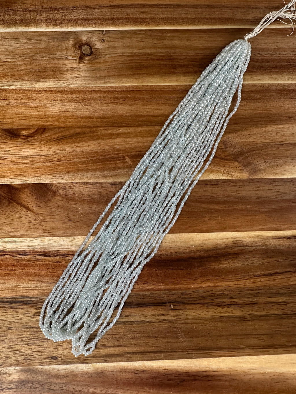 Czech Strung Glass Seed Bead - 11/0 Op Pearl Green