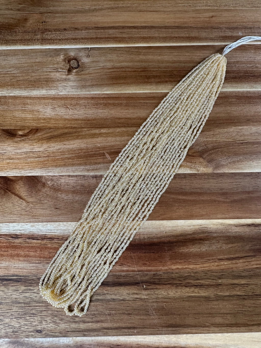 Czech Strung Glass Seed Bead - 11/0 Op Pearl Peach