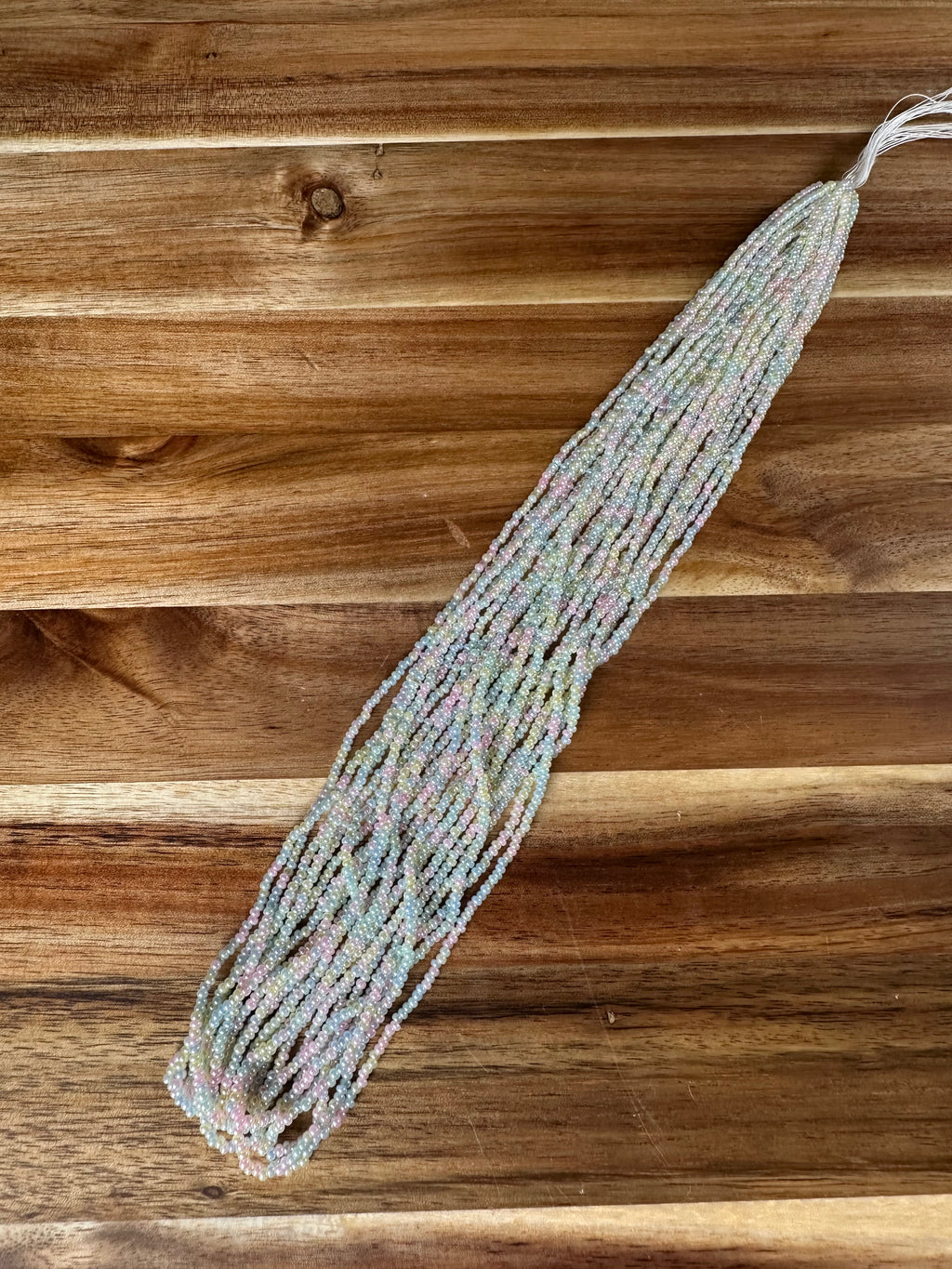 Czech Strung Glass Seed Bead - 11/0 Op Pearl Easter Mix