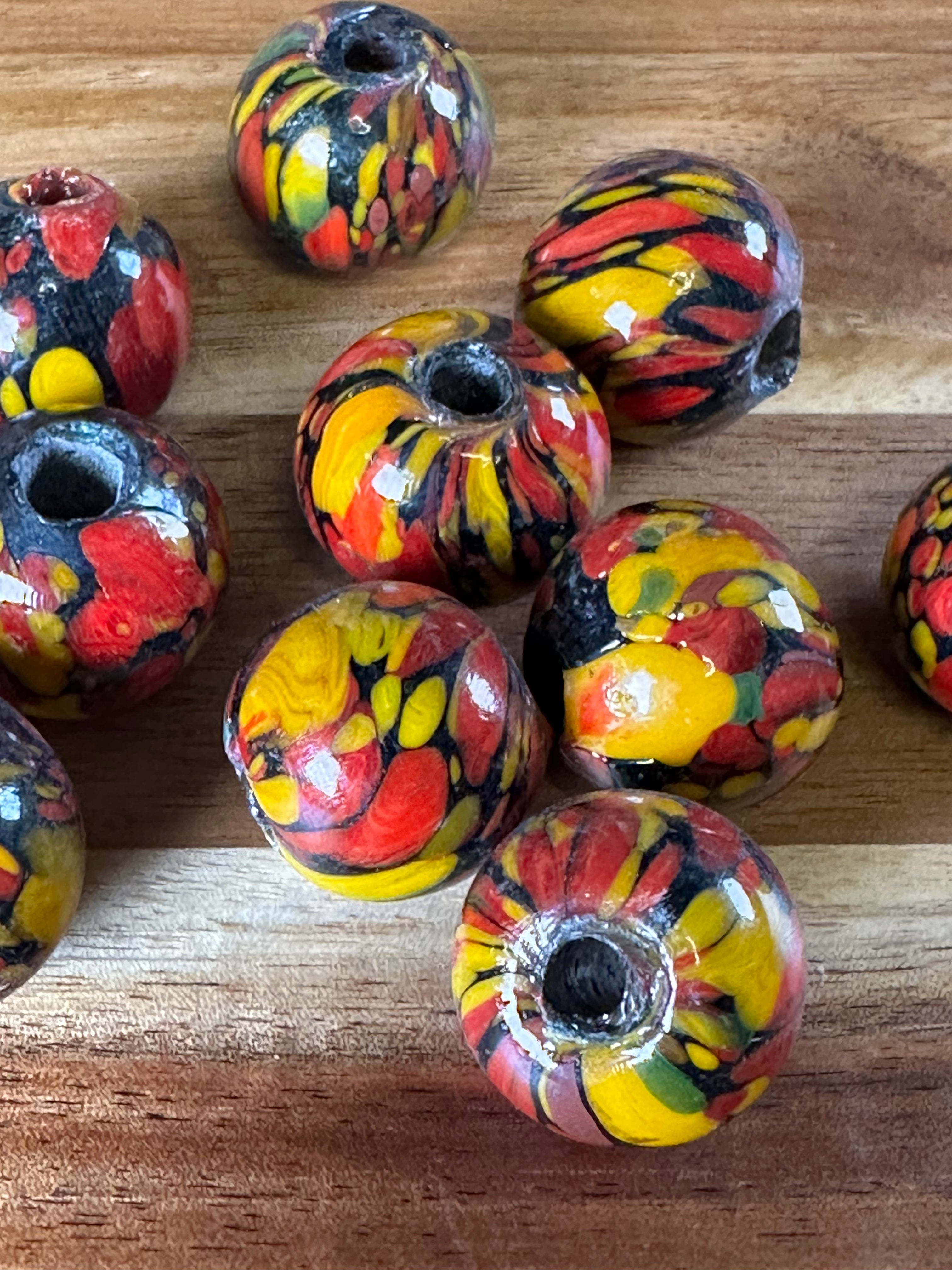 20mm Glass Beads Color Mix 4 (4OZ)