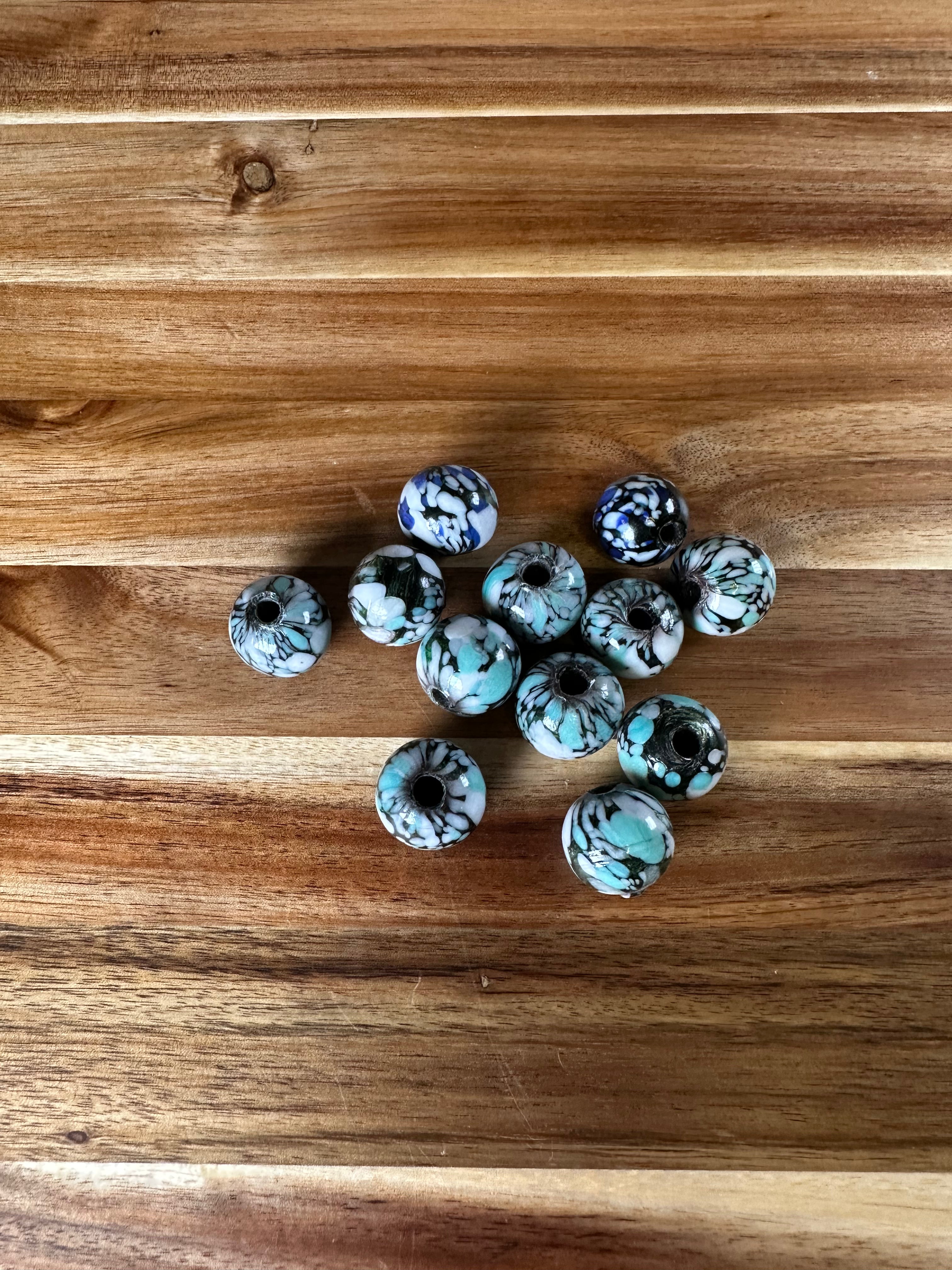 20mm Glass Beads Color Mix 5 (4OZ)