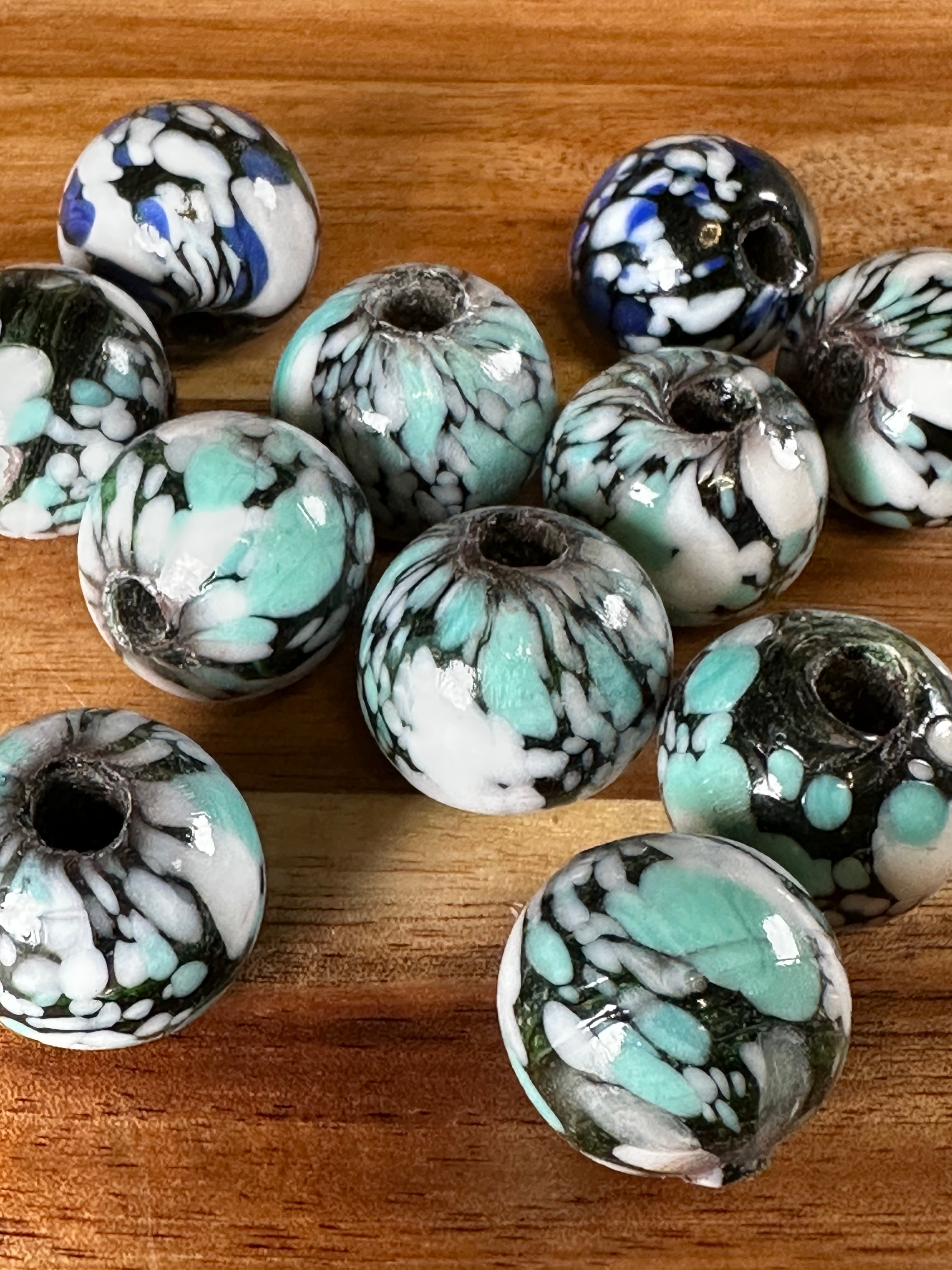 20mm Glass Beads Color Mix 5 (4OZ)