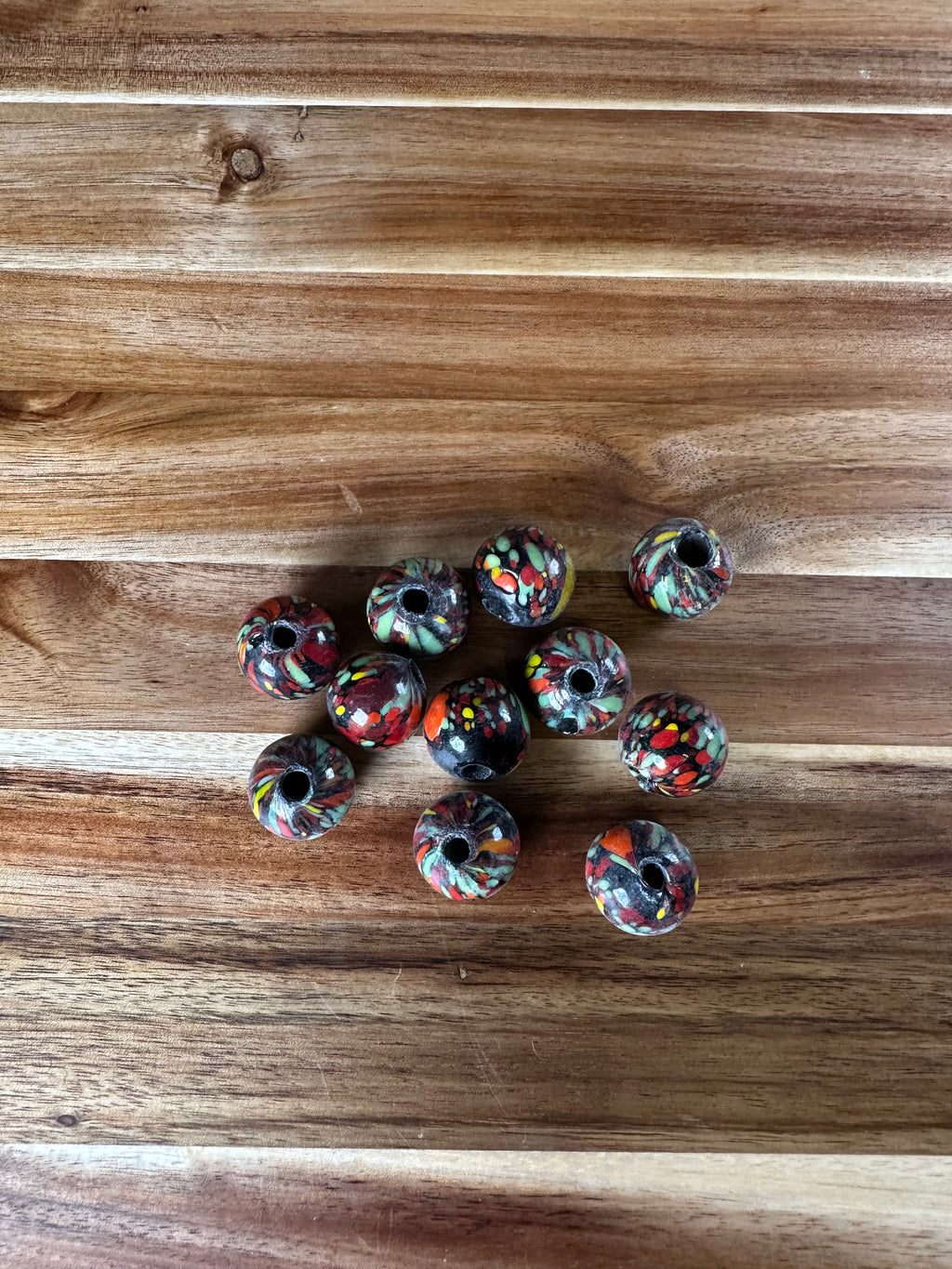 20mm Glass Beads Color Mix 6 (4OZ)