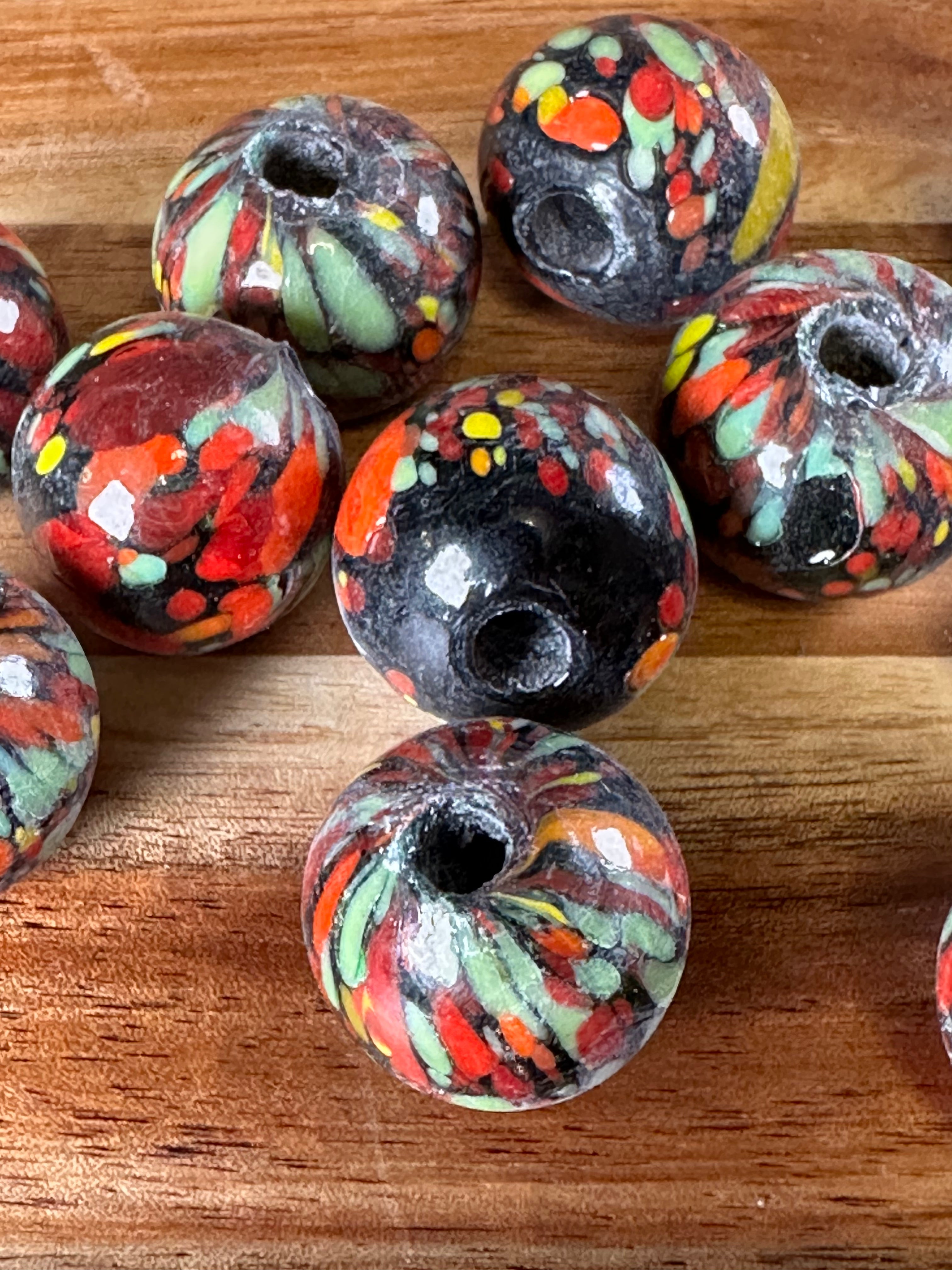 20mm Glass Beads Color Mix 6 (4OZ)