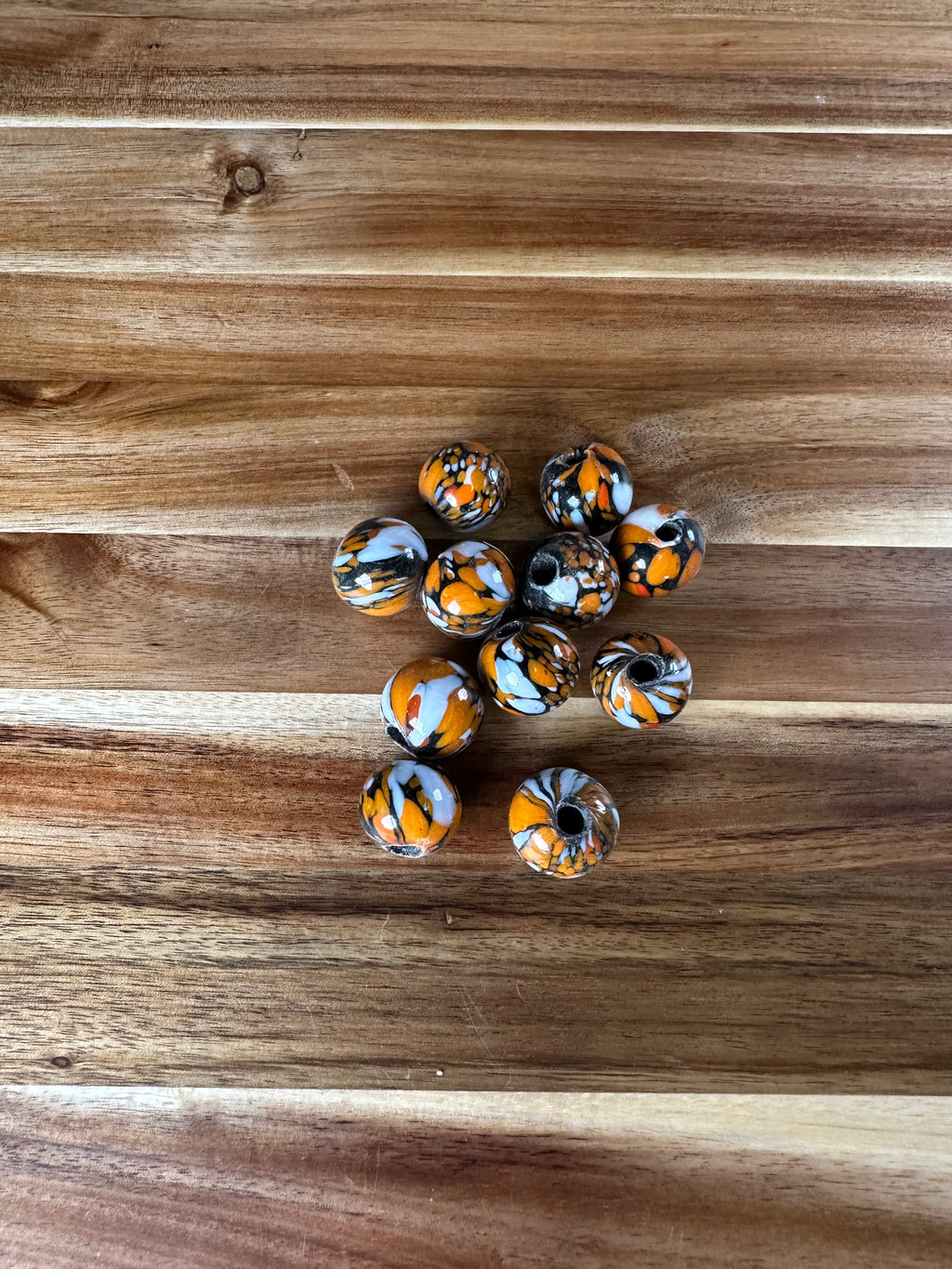 20mm Glass Beads Color Mix 7 (4OZ)