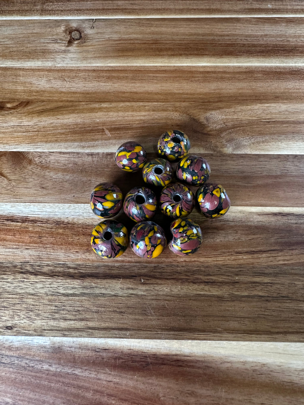 20mm Glass Beads Color Mix 8 (4OZ)