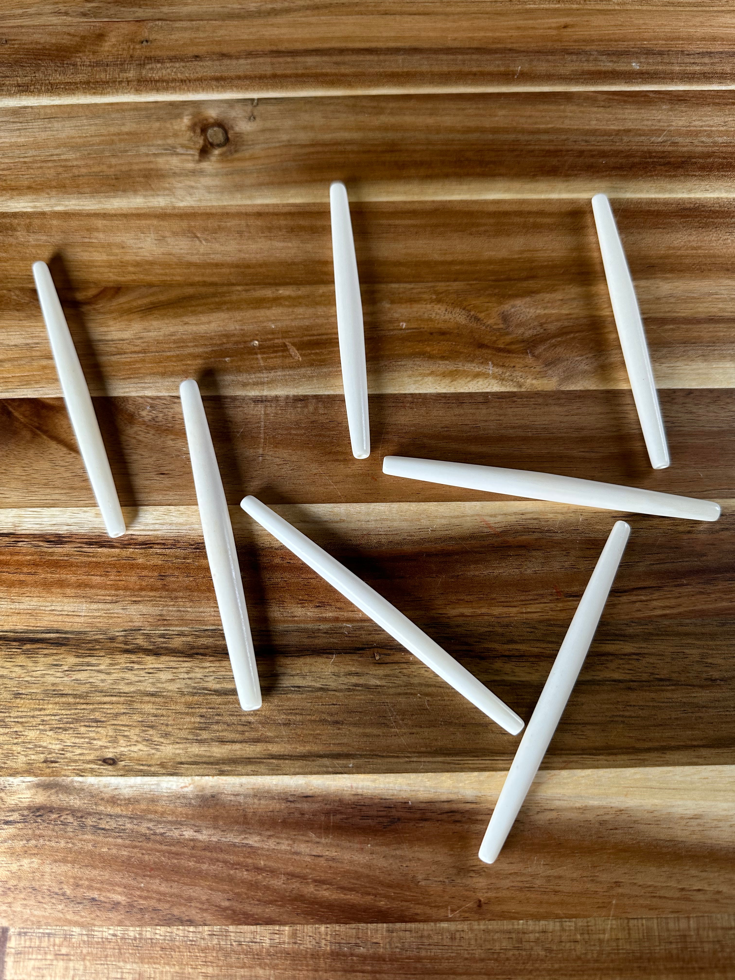 Bone Hairpipe White (25 Pack) 4"