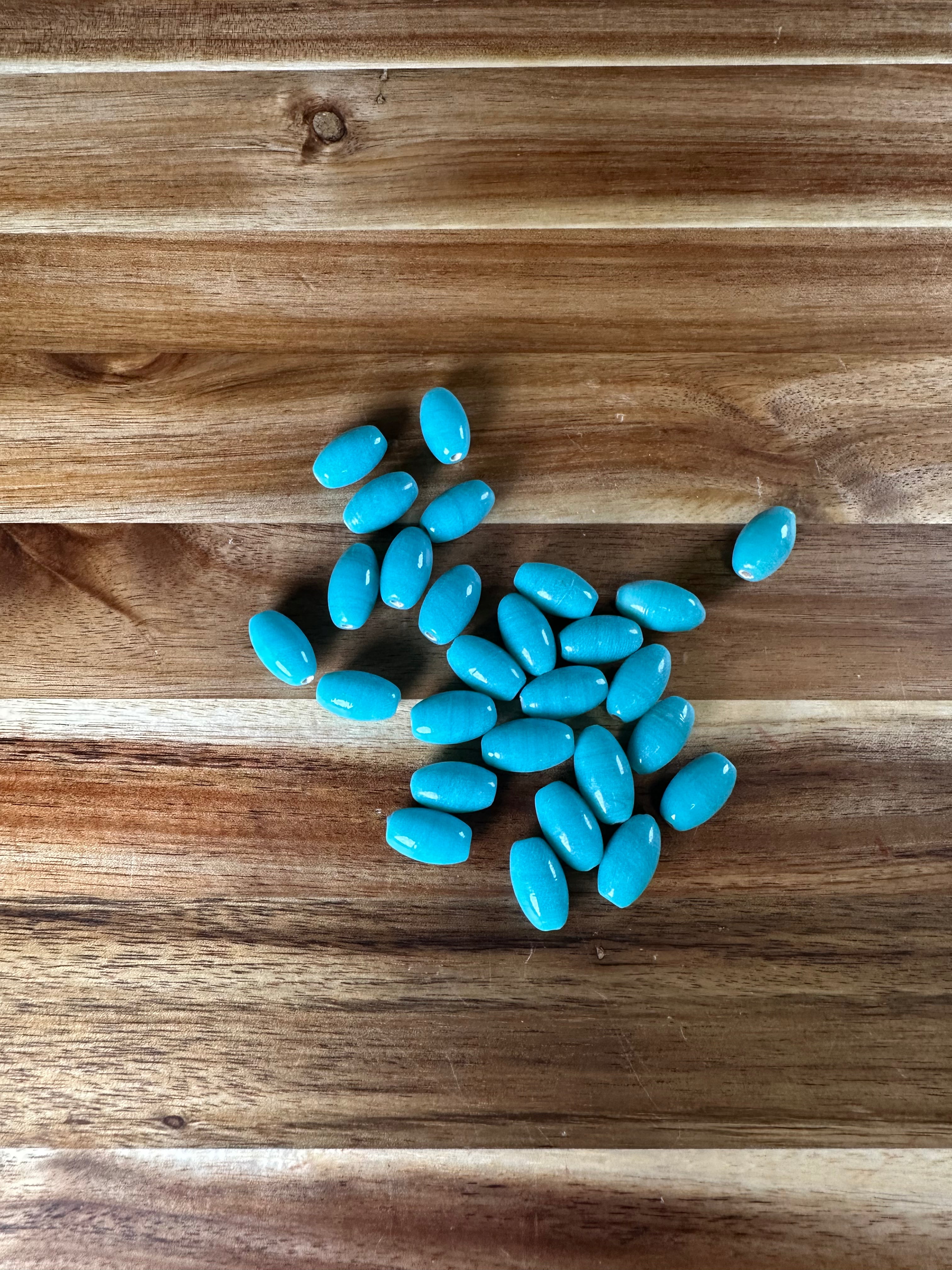 Glass Turquoise Beads (50G)