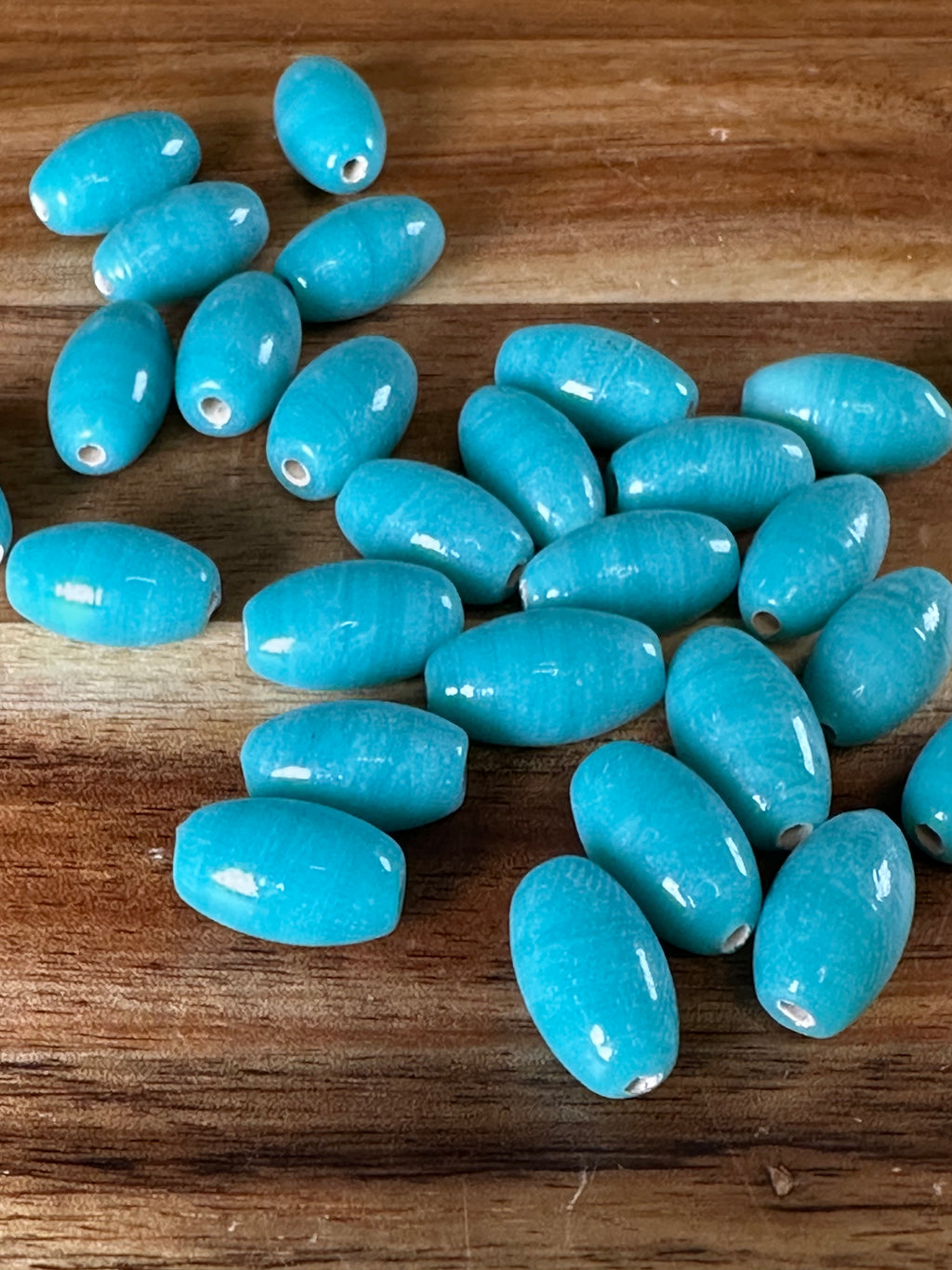 Glass Turquoise Beads (50G)