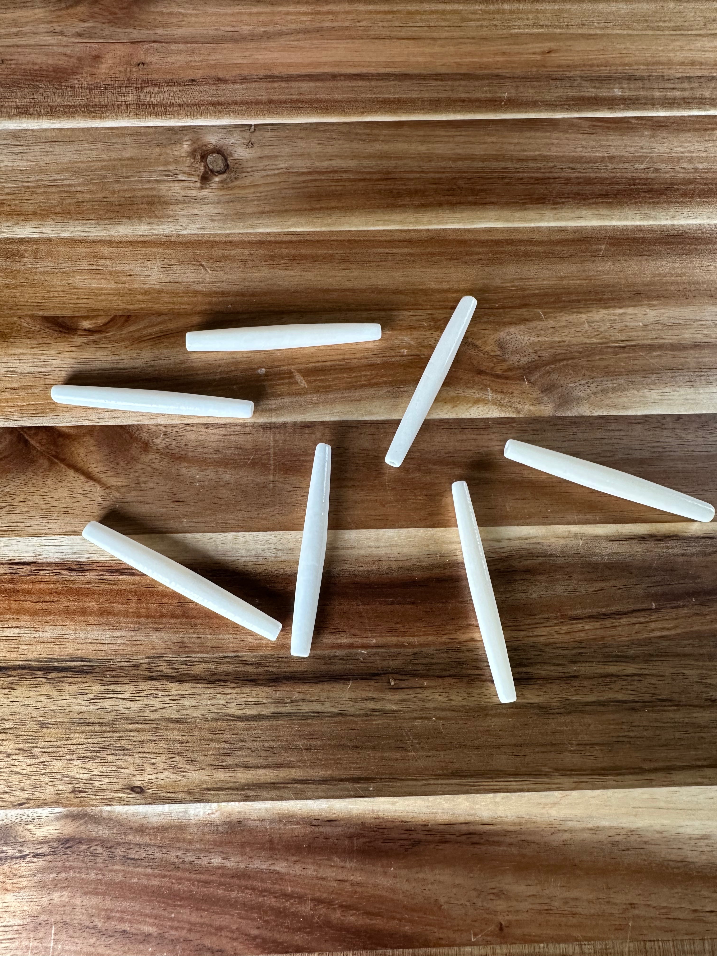 Bone Hairpipe White (25 Pack) 2.5"