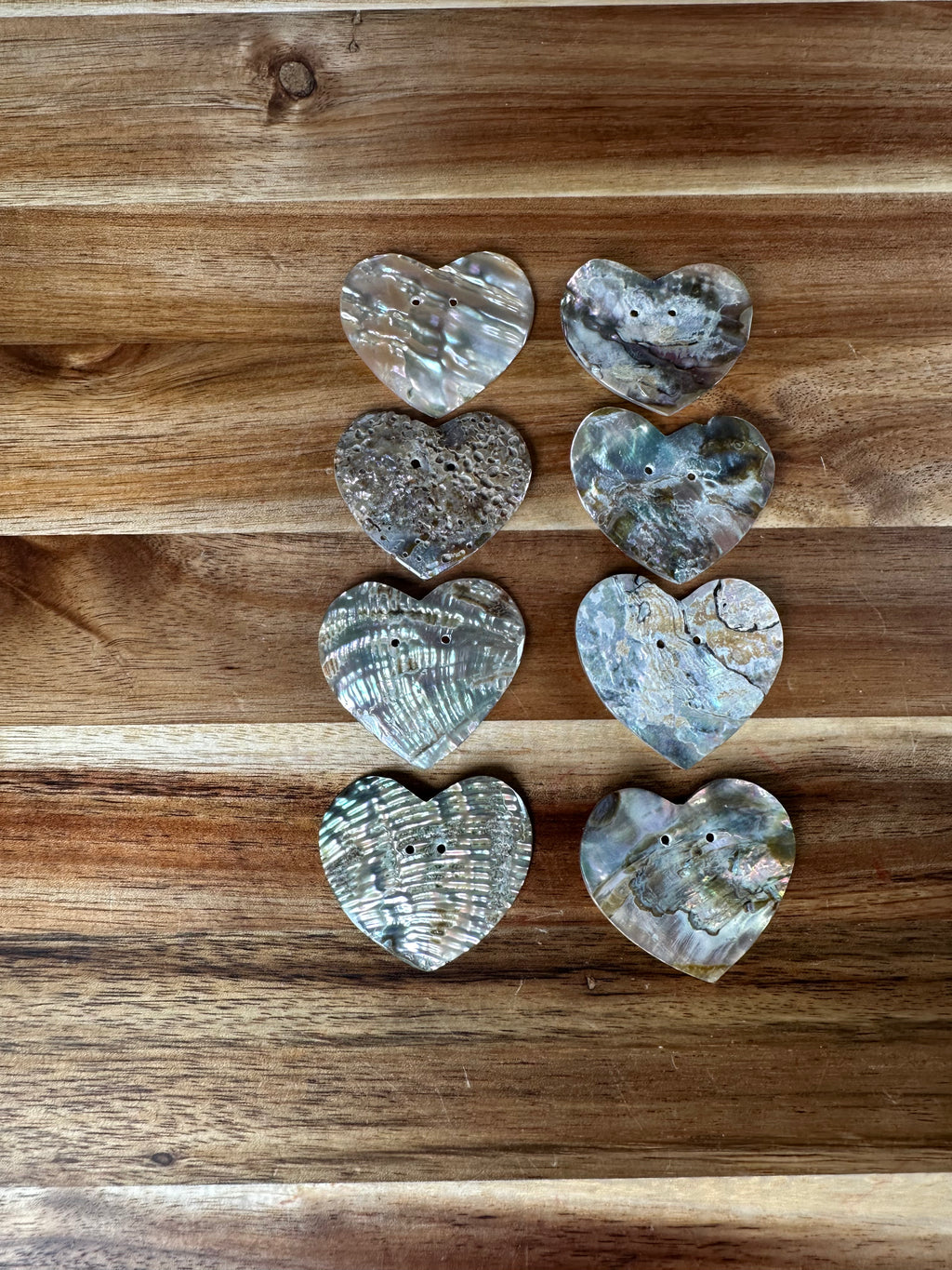 Abalone Conch Button Heart 1 1/2” (1 Piece)