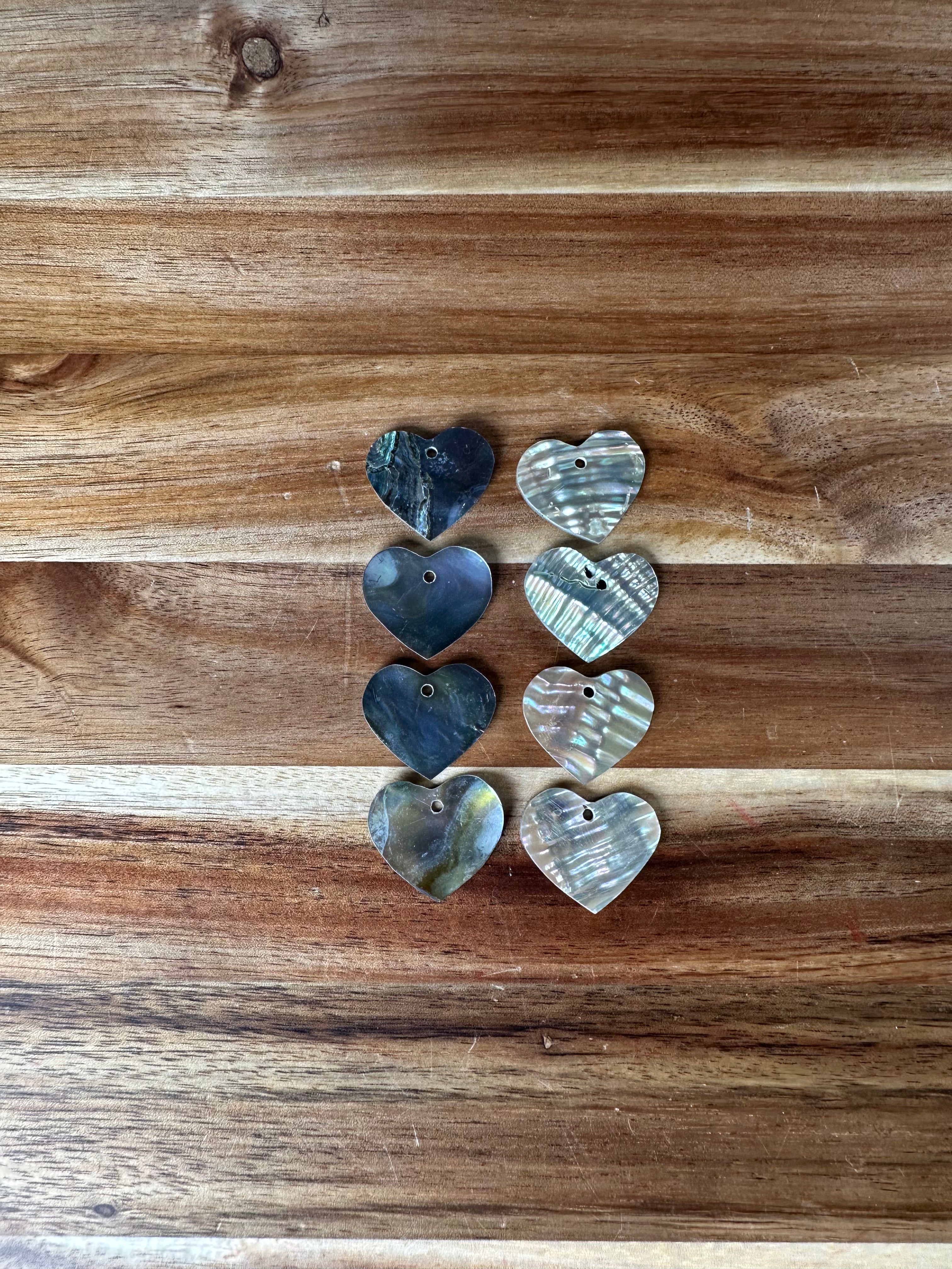Abalone Conch Heart 1” (1 Hole/1 Piece)
