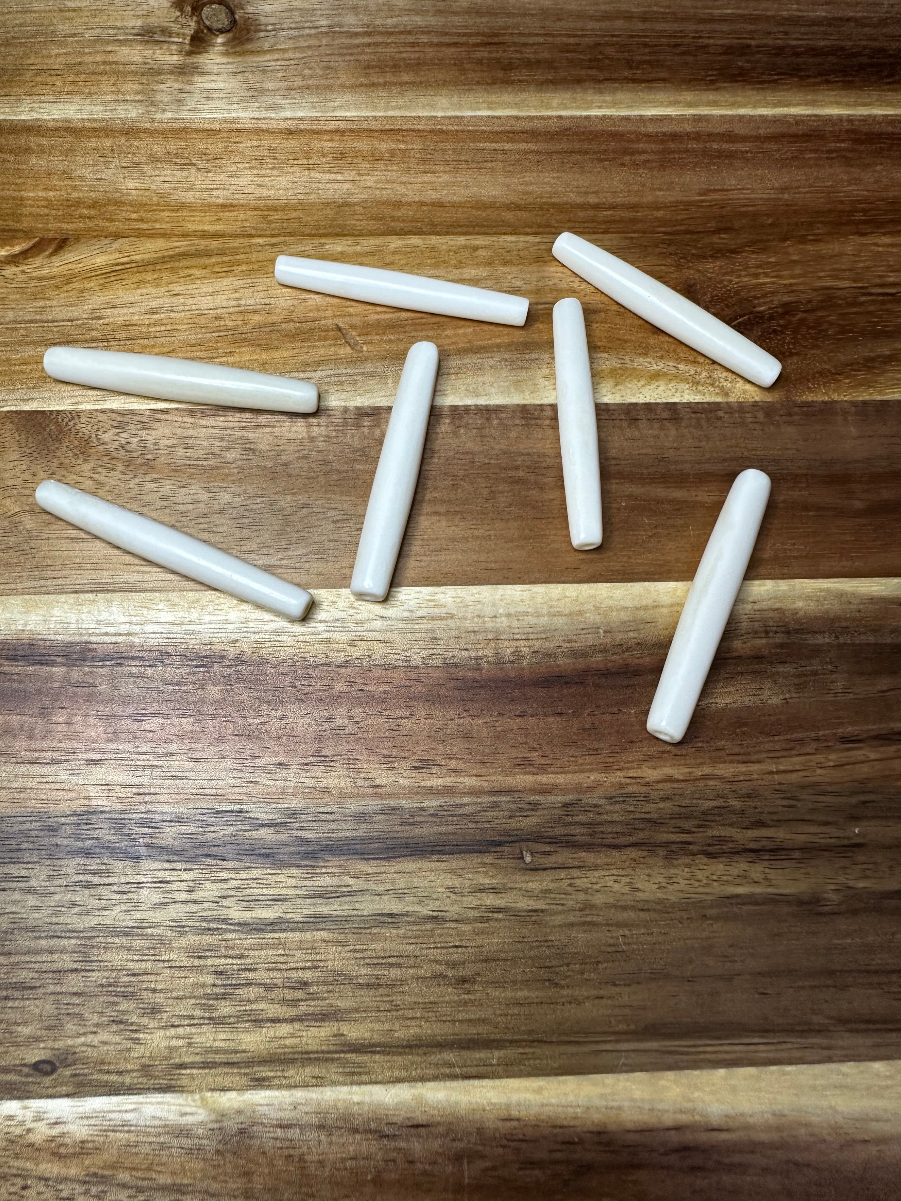 Bone Hairpipe White (100 Pack) 2"