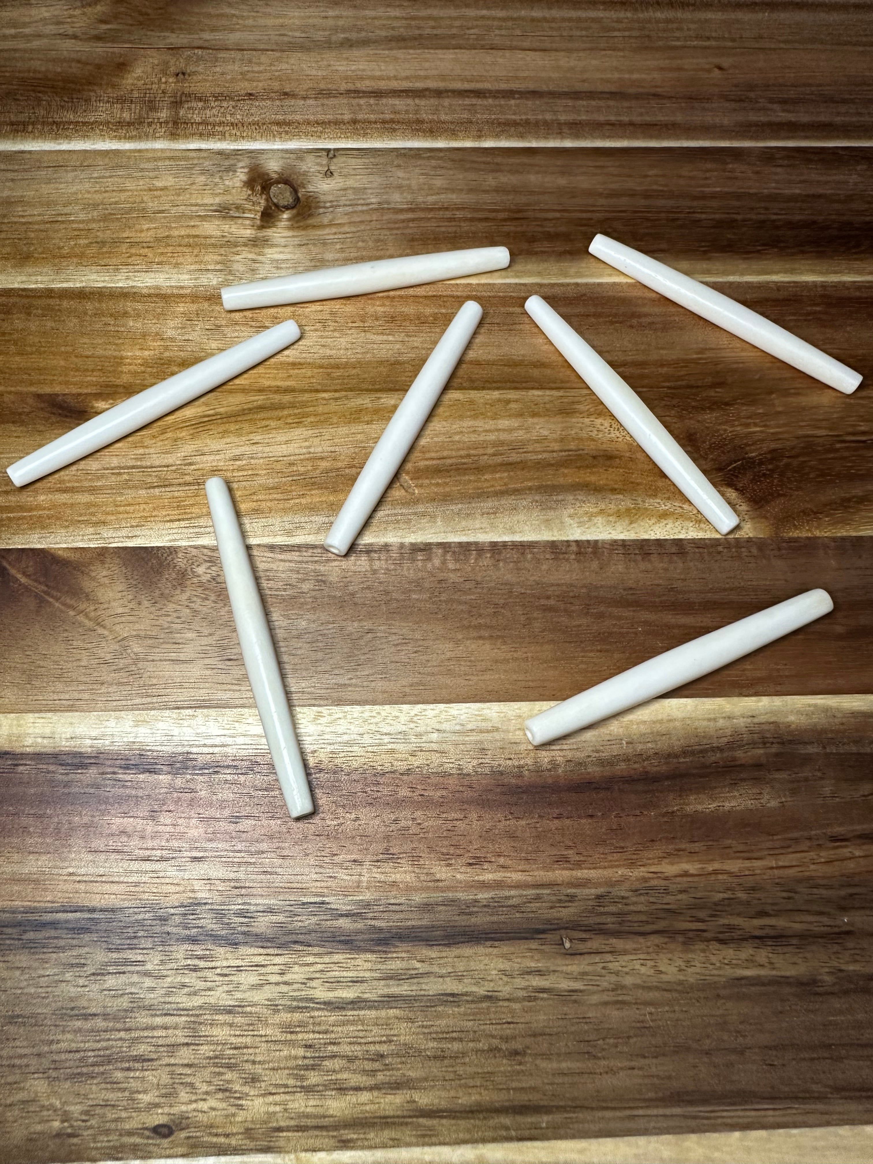 Bone Hairpipe White (25 Pack) 3"