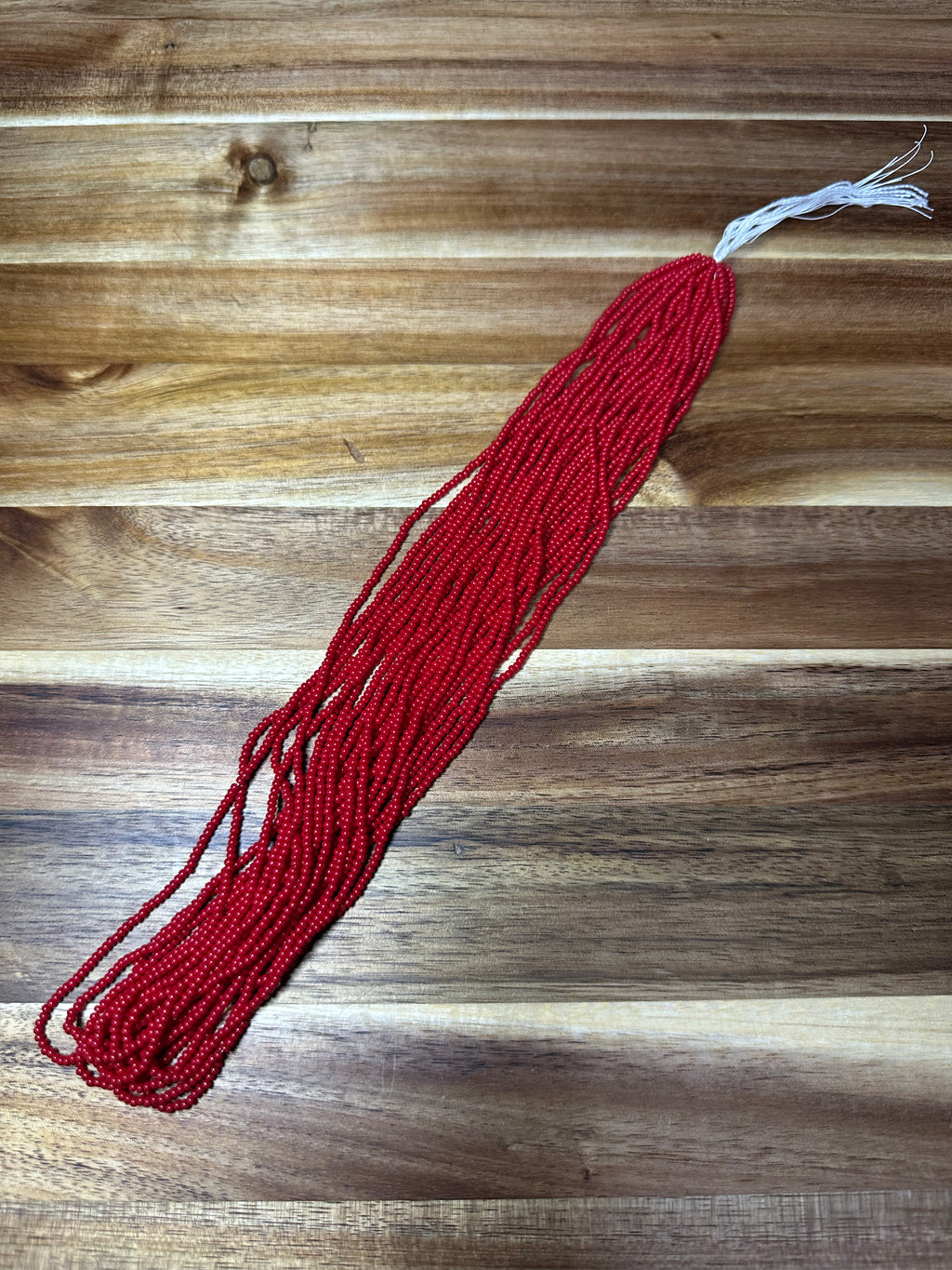 Czech Strung Glass Seed Bead - 11/0 Op Red