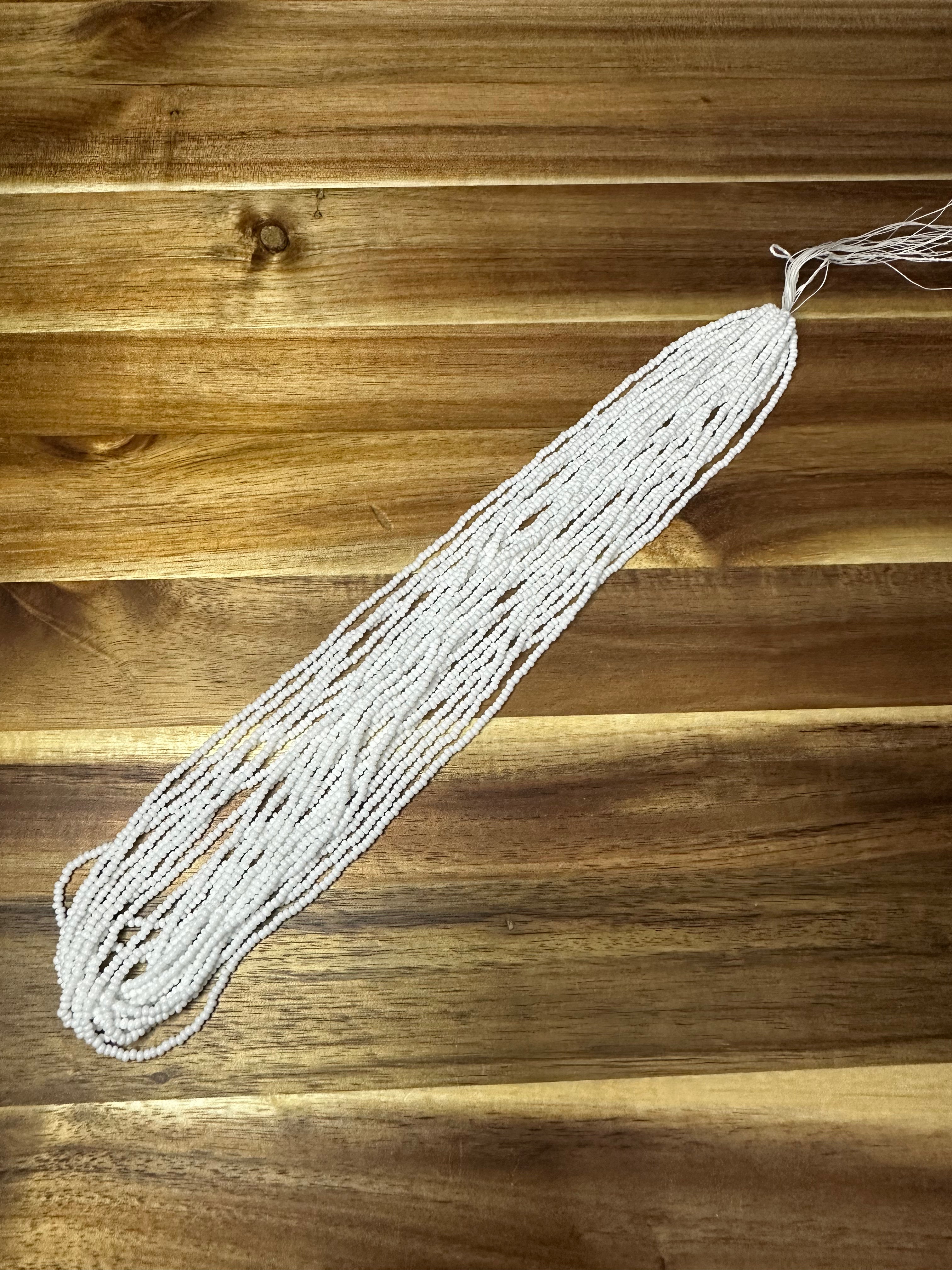 Czech Strung Glass Seed Bead - 11/0 Op White