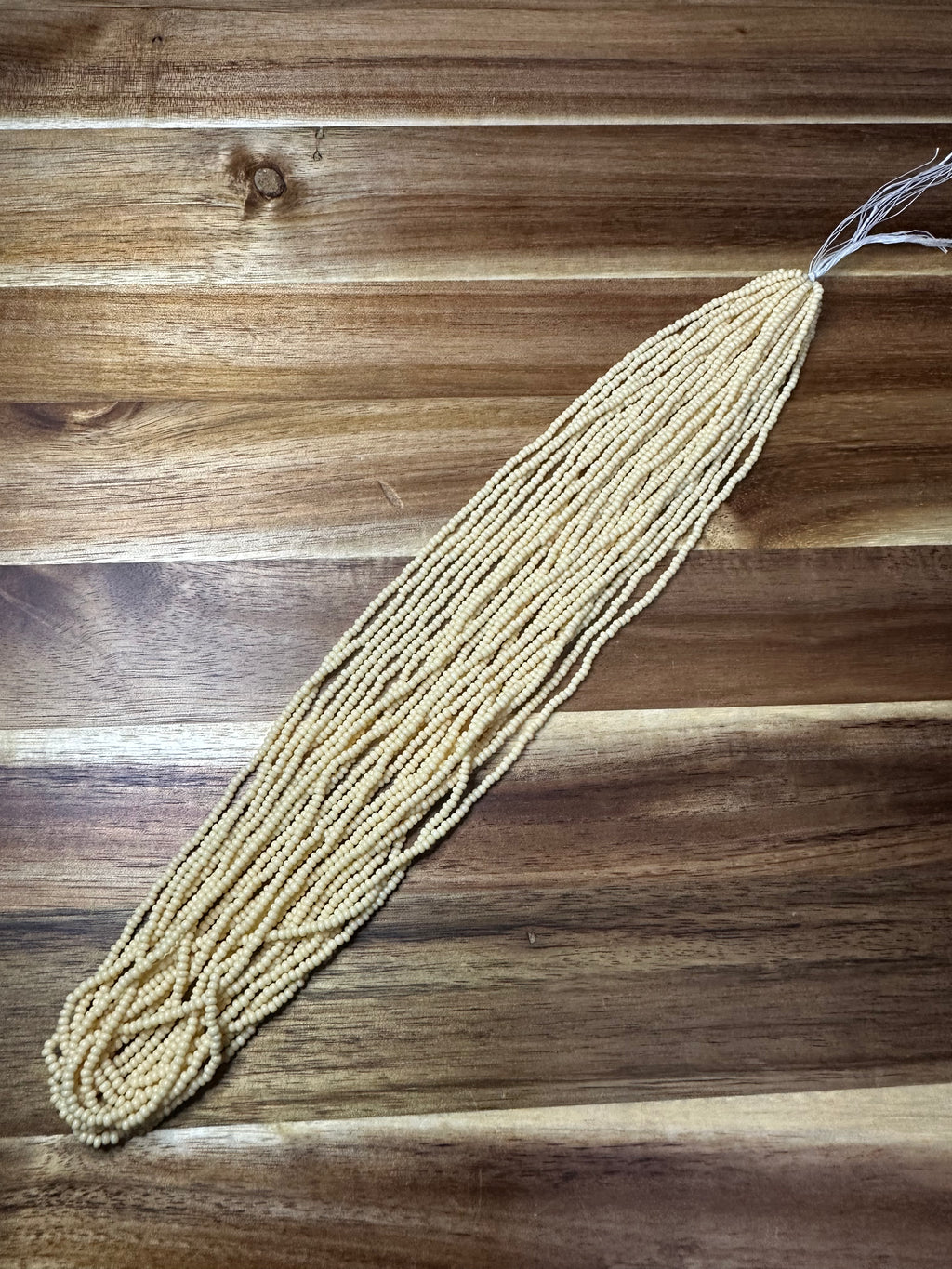 Czech Strung Glass Seed Bead - 11/0 Op Beige