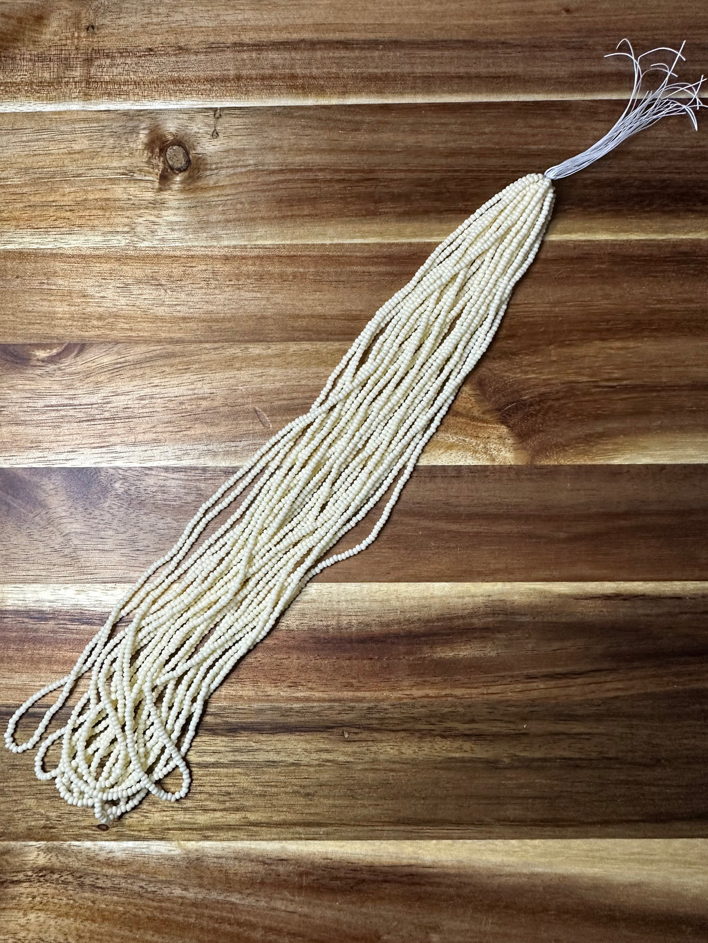 Czech Strung Glass Seed Bead - 11/0 Op Ivory