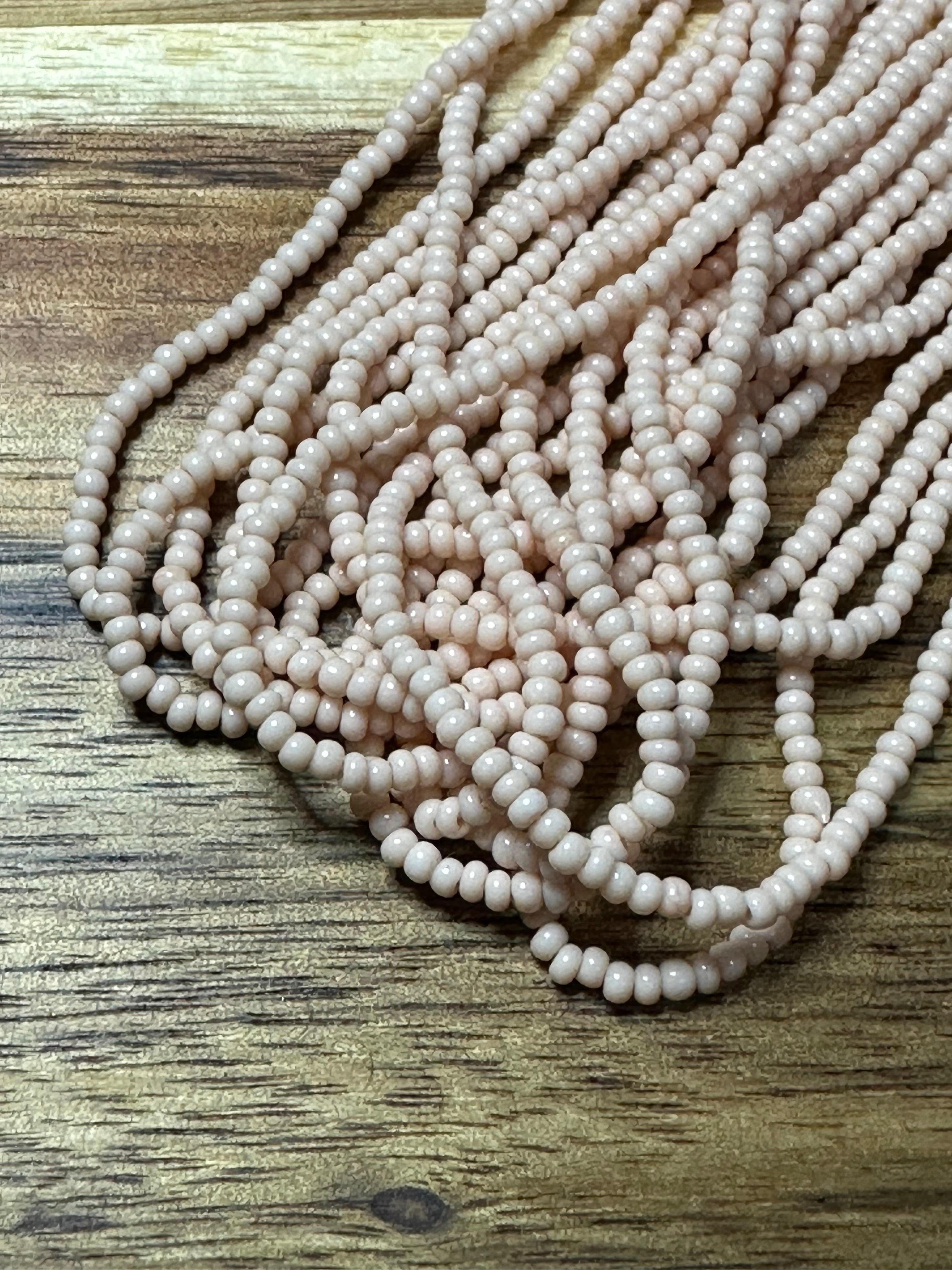 Czech Strung Glass Seed Bead - 11/0 Op Tan