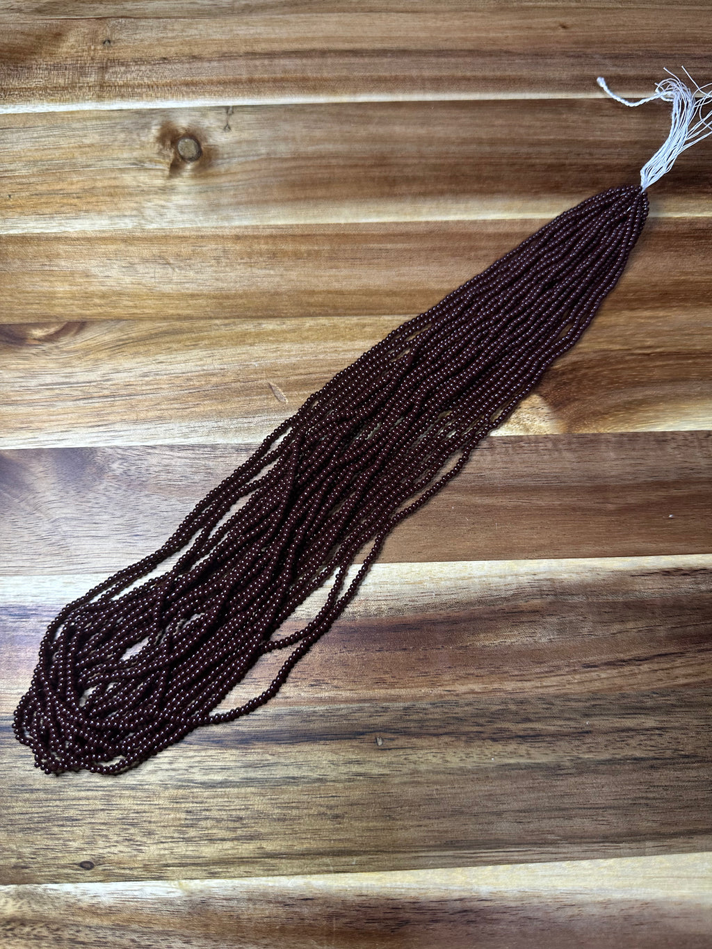 Czech Strung Glass Seed Bead - 11/0 Op DK Brown