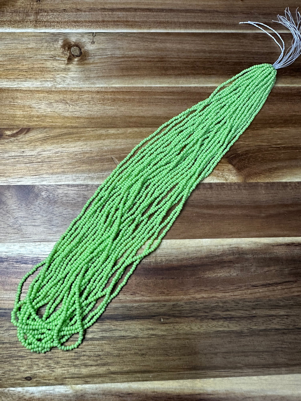 Czech Strung Glass Seed Bead - 11/0 Op Lime Green