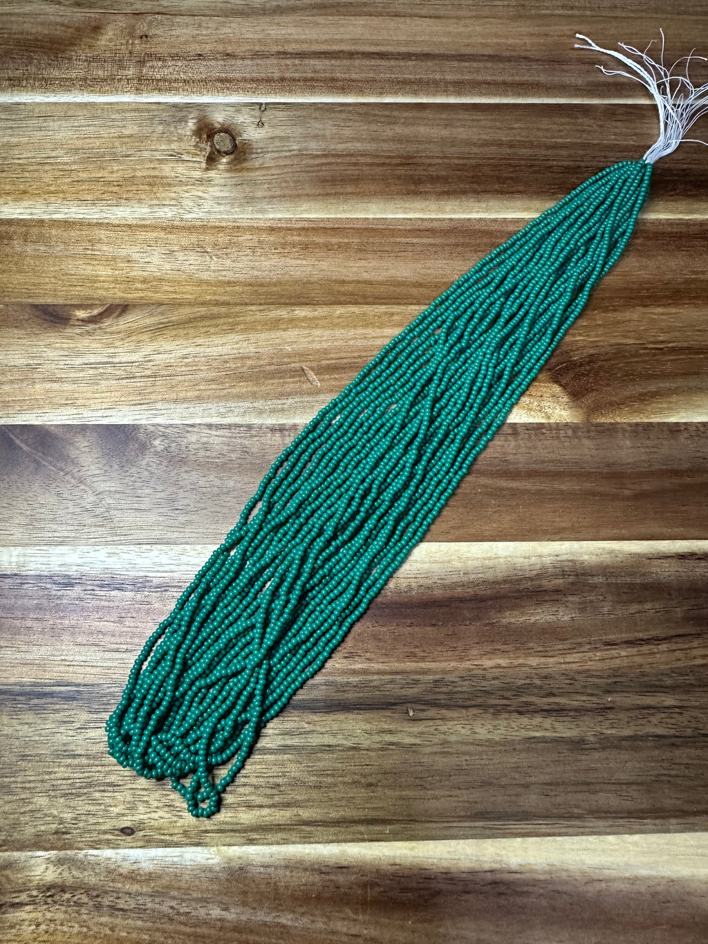 Czech Strung Glass Seed Bead - 11/0 Op Forest Green