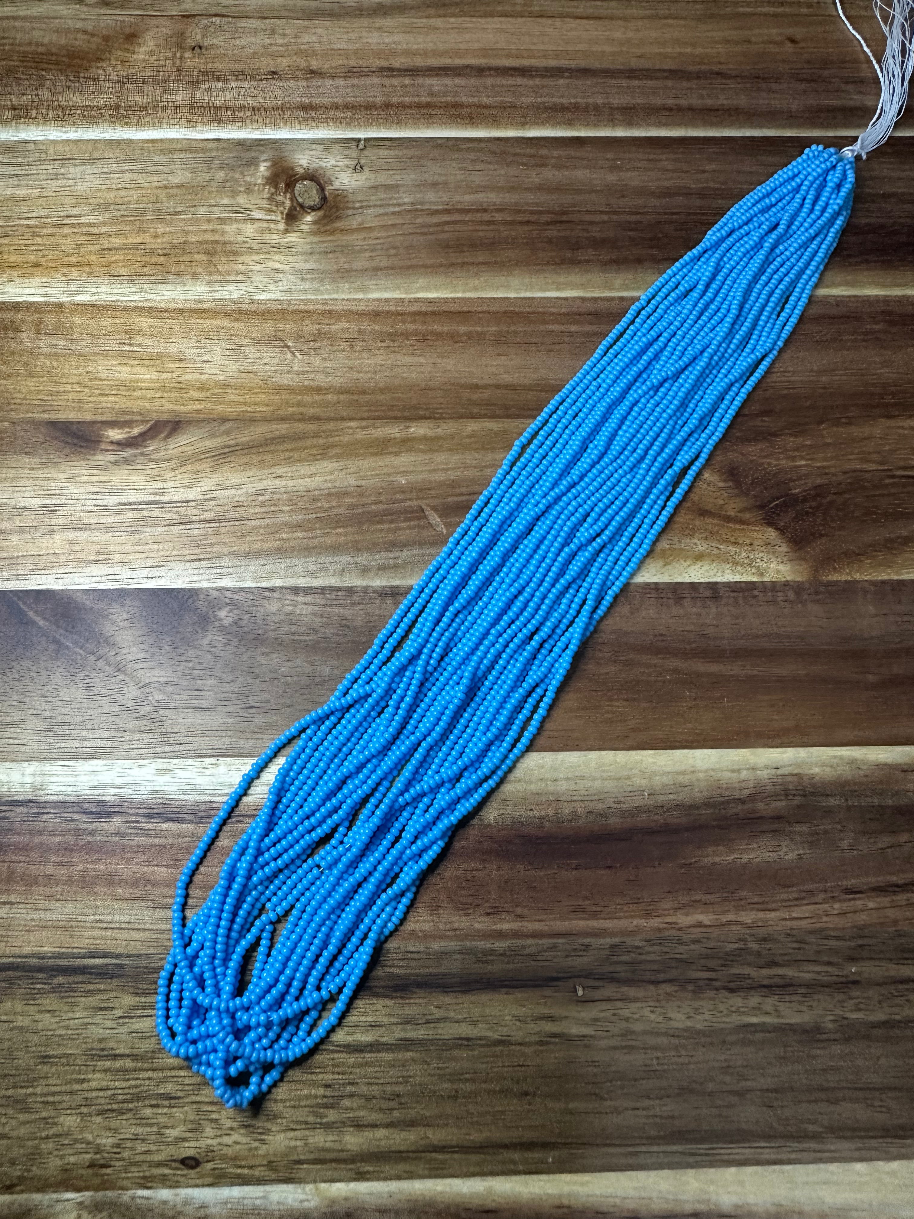 Czech Strung Glass Seed Bead - 11/0 Op Baby Blue