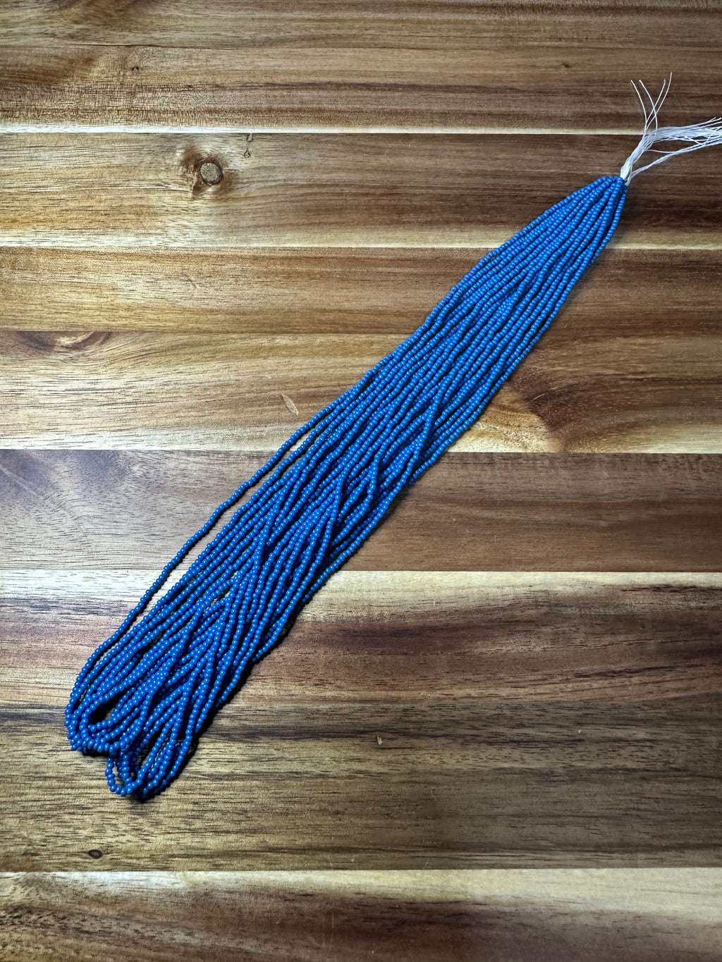 Czech Strung Glass Seed Bead - 11/0 Op Medium Blue