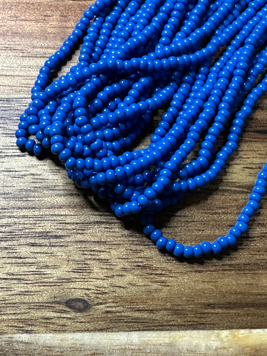 Czech Strung Glass Seed Bead - 11/0 Op Periwinkle Blue