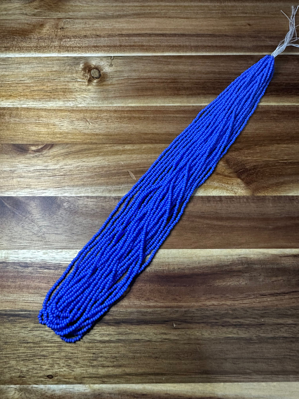 Czech Strung Glass Seed Bead - 11/0 Op Oily Blue