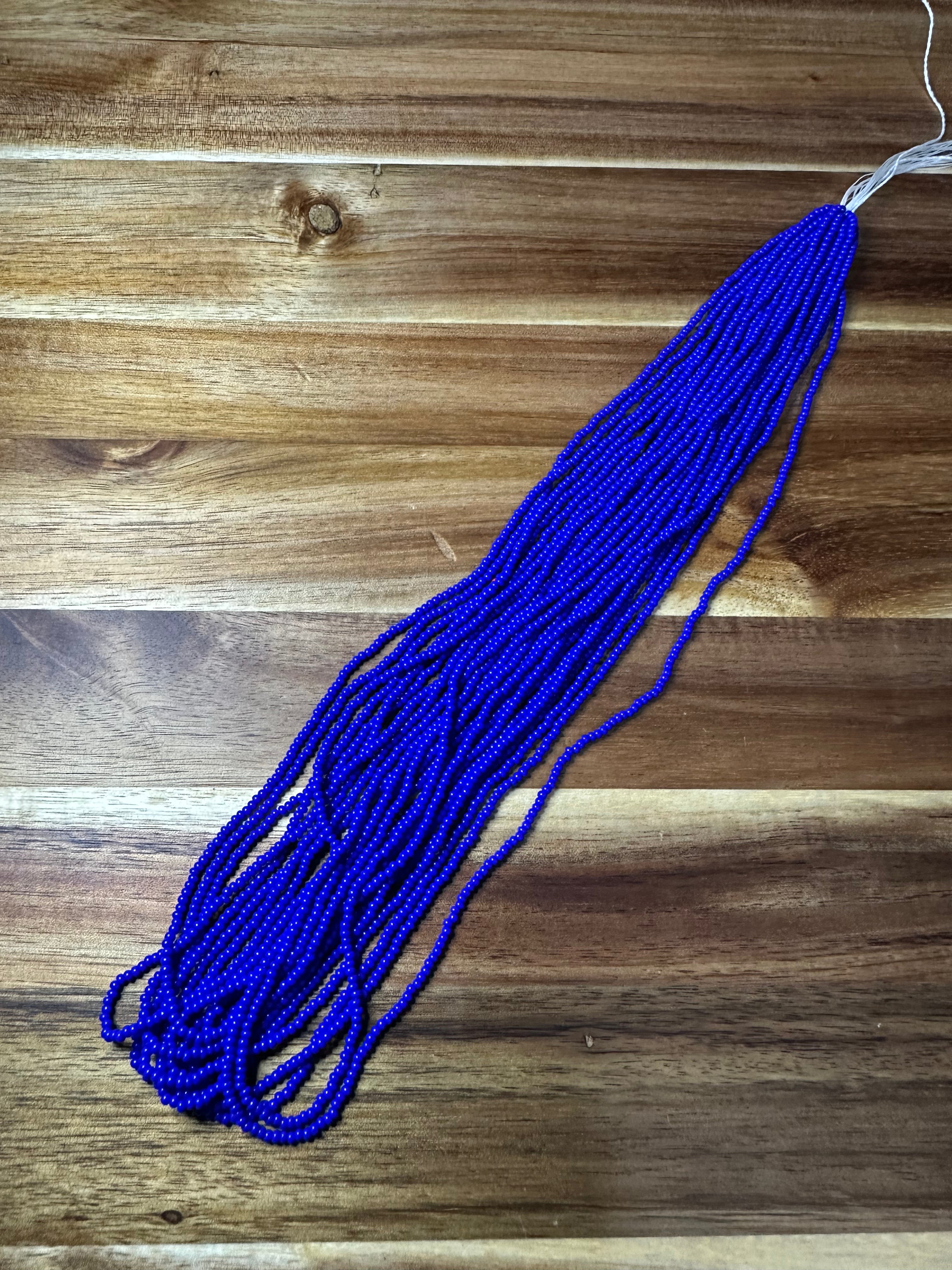 Czech Strung Glass Seed Bead - 11/0 Op Royal Blue