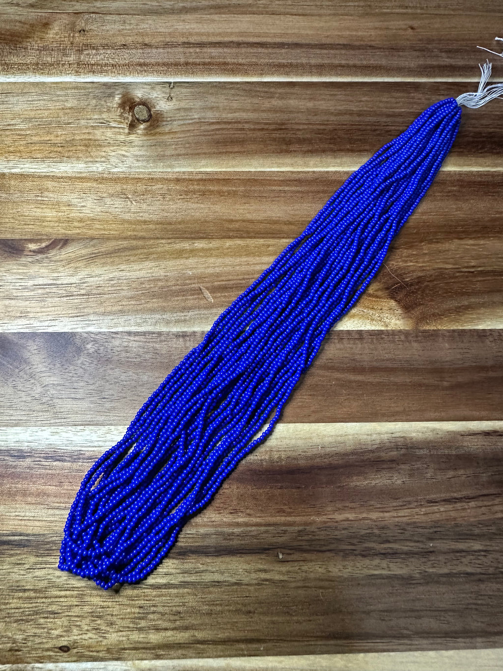 Czech Strung Glass Seed Bead - 11/0 Op Medium Royal Blue