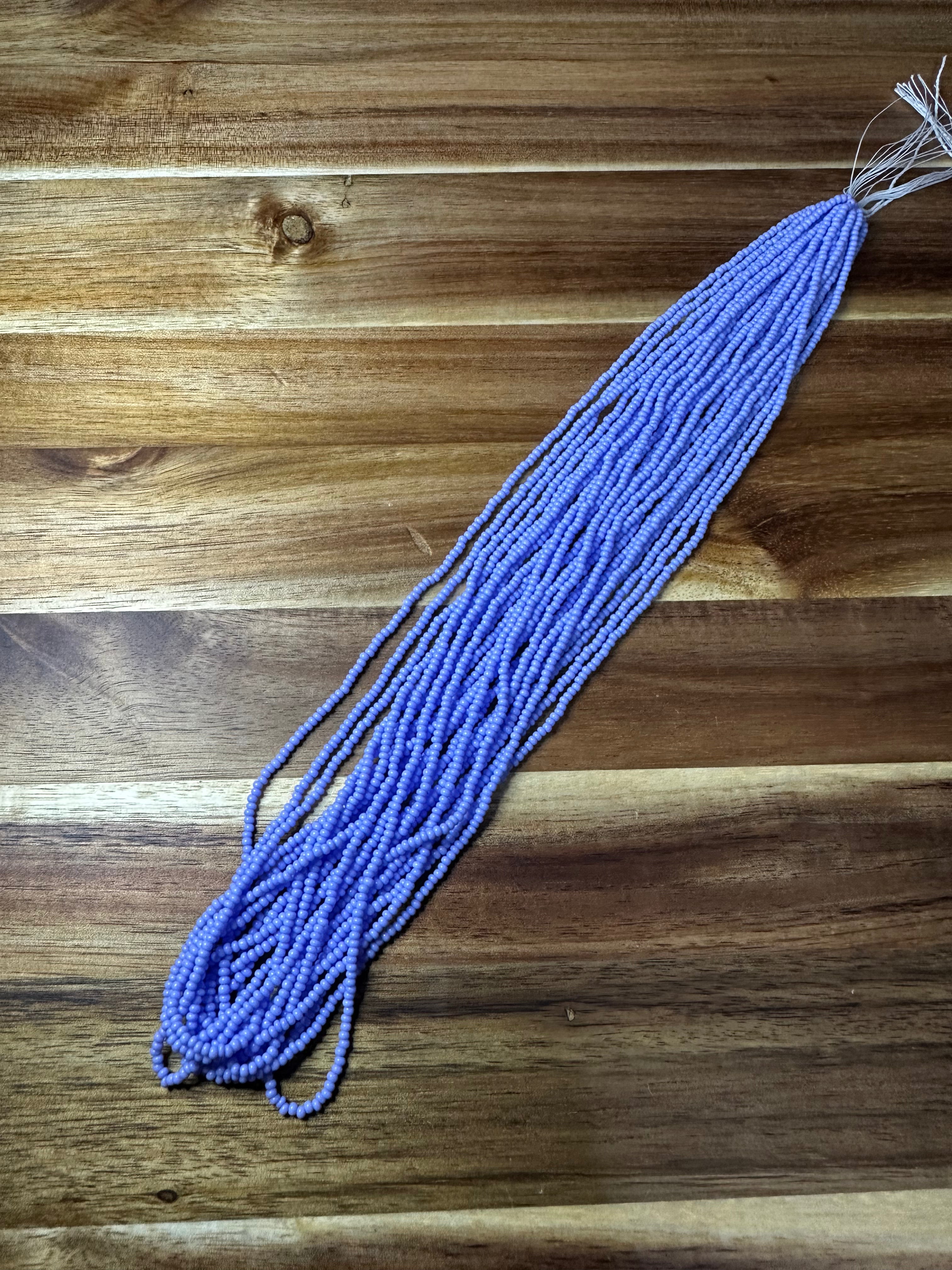 Czech Strung Glass Seed Bead - 11/0 Op Blue Lavender