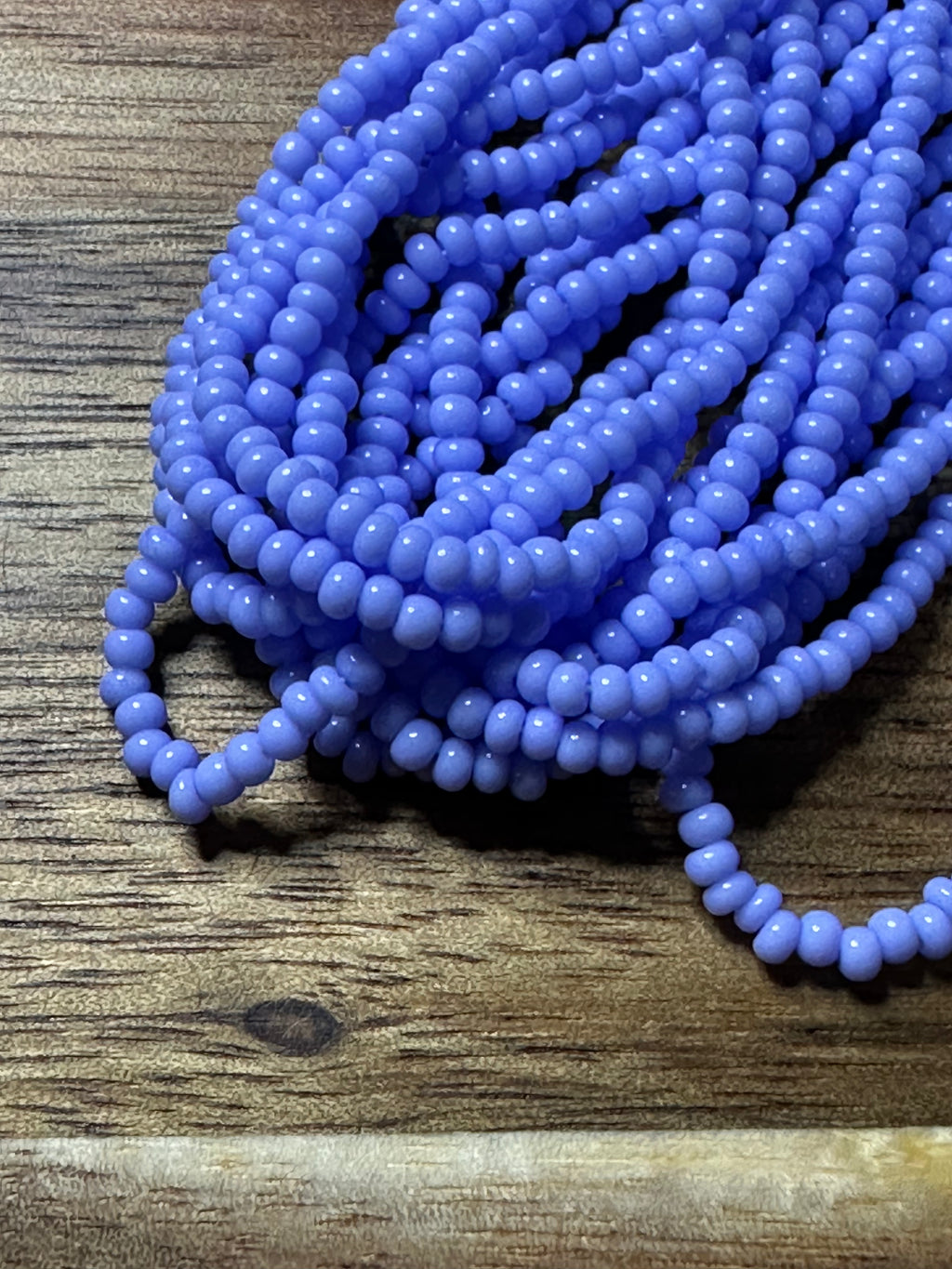 Czech Strung Glass Seed Bead - 11/0 Op Blue Lavender