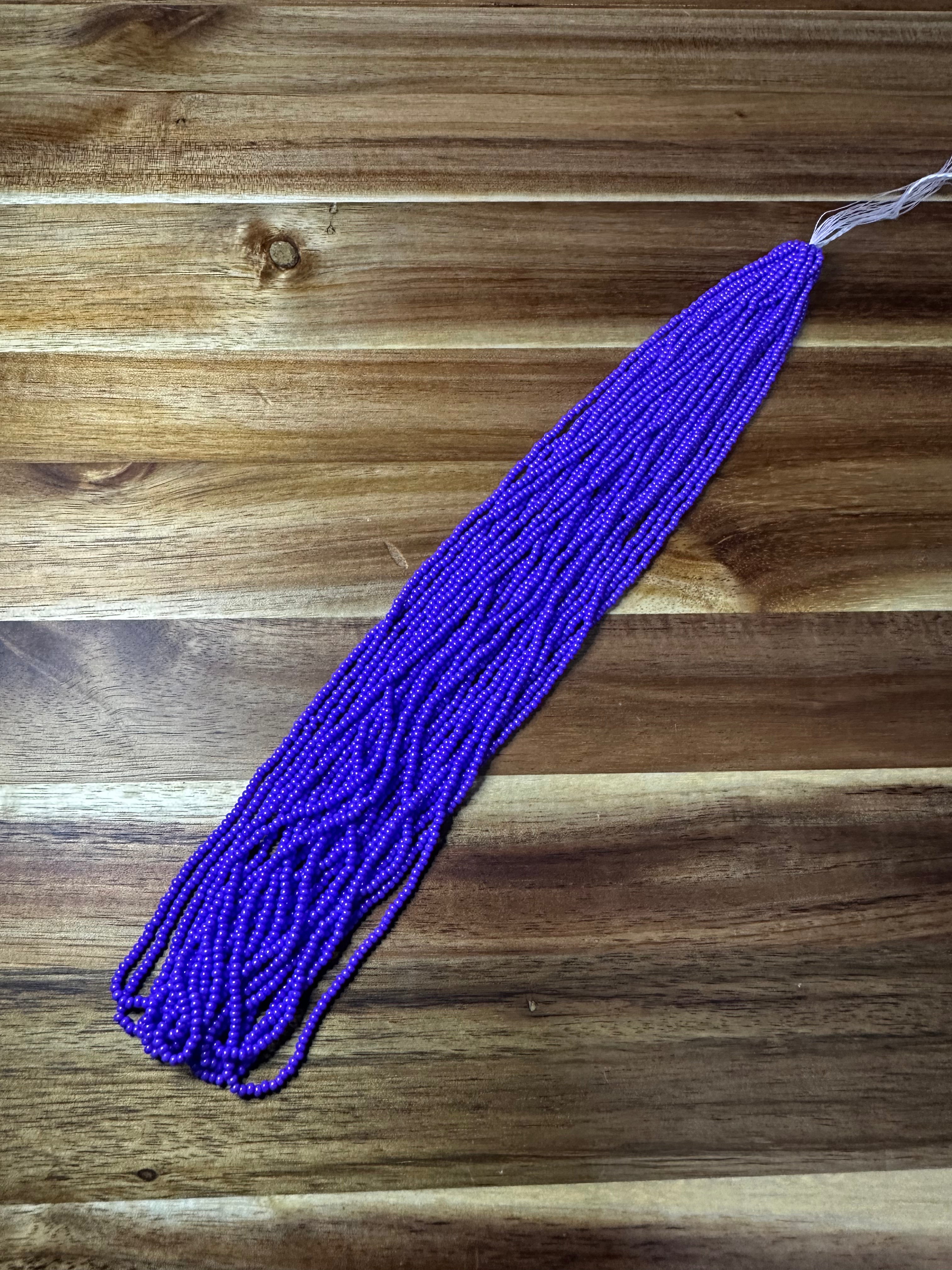 Czech Strung Glass Seed Bead - 11/0 Op Intensive Purple (DYED)