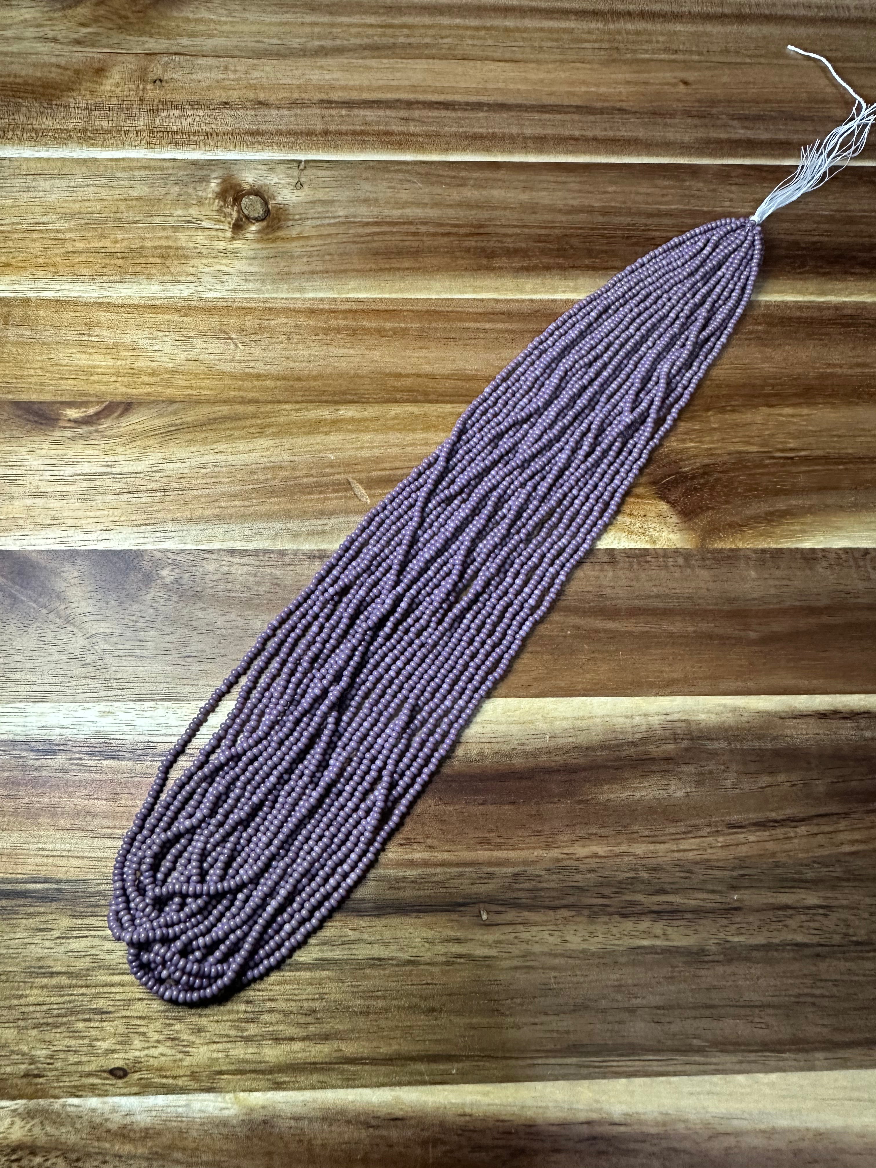 Czech Strung Glass Seed Bead - 11/0 Op Light Purple