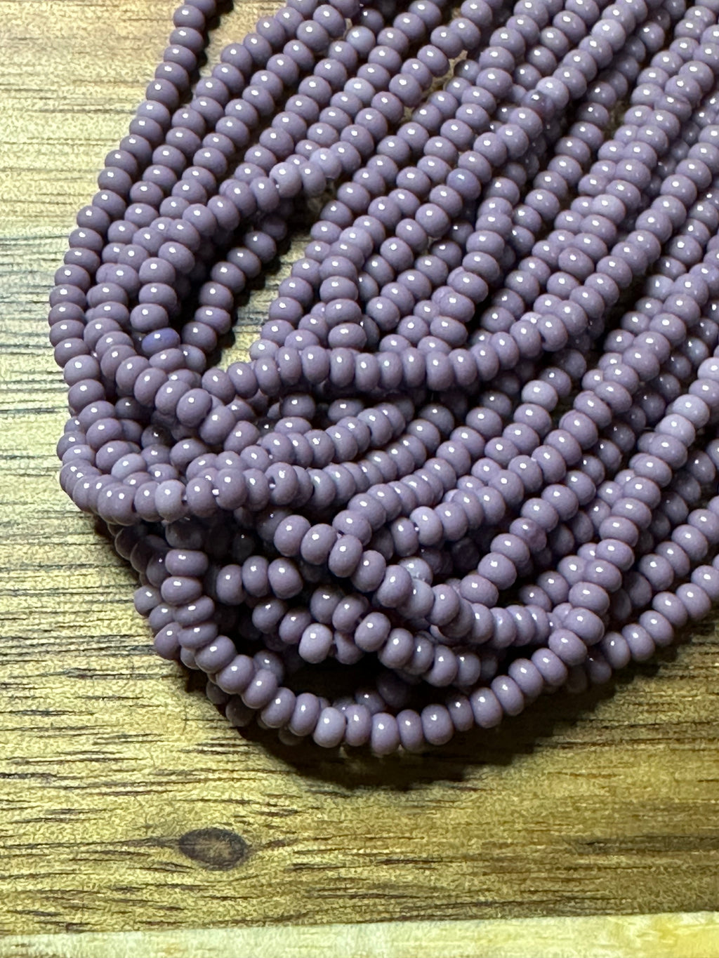 Czech Strung Glass Seed Bead - 11/0 Op Light Purple