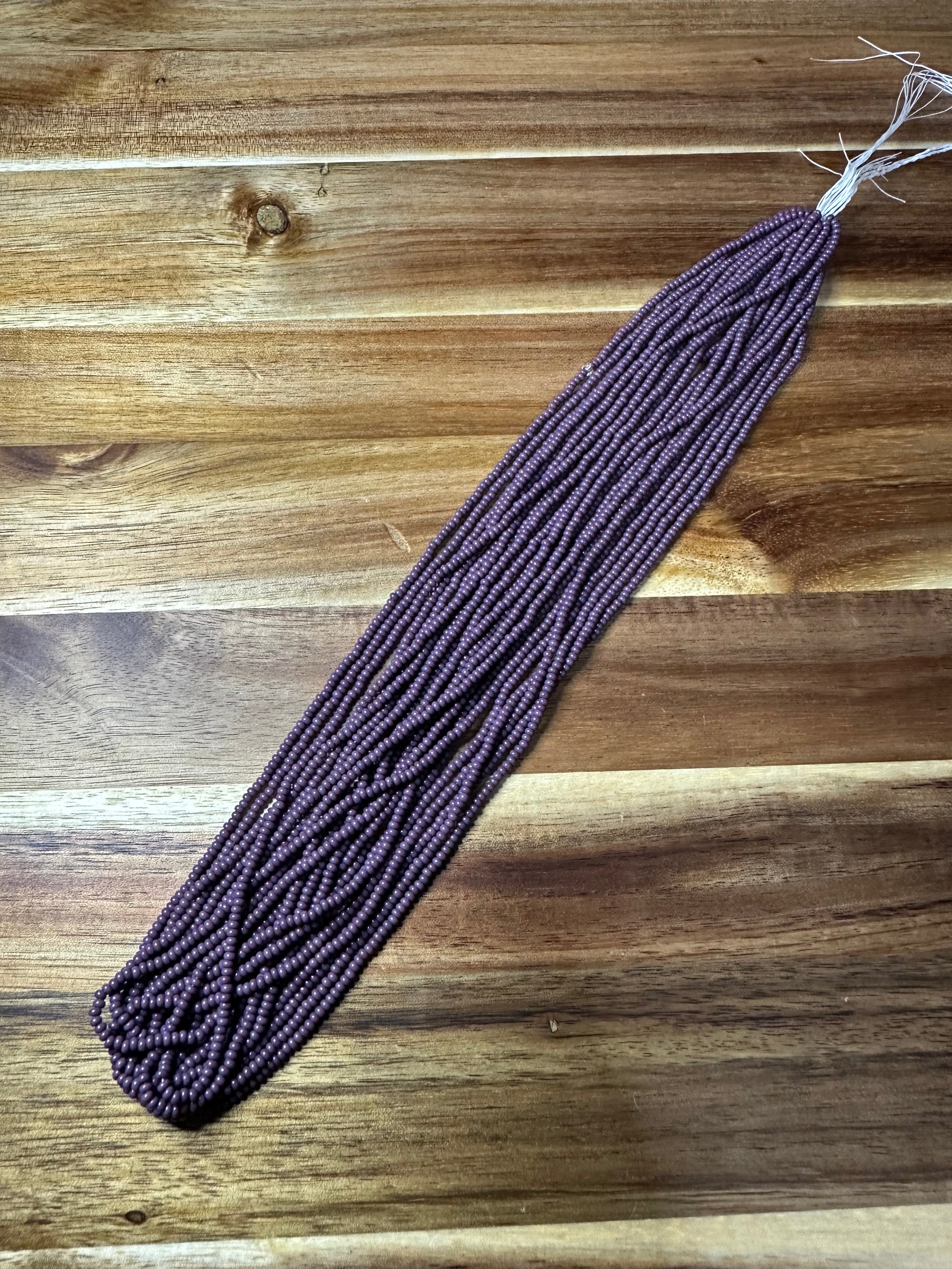 Czech Strung Glass Seed Bead - 11/0 Op DK Purple