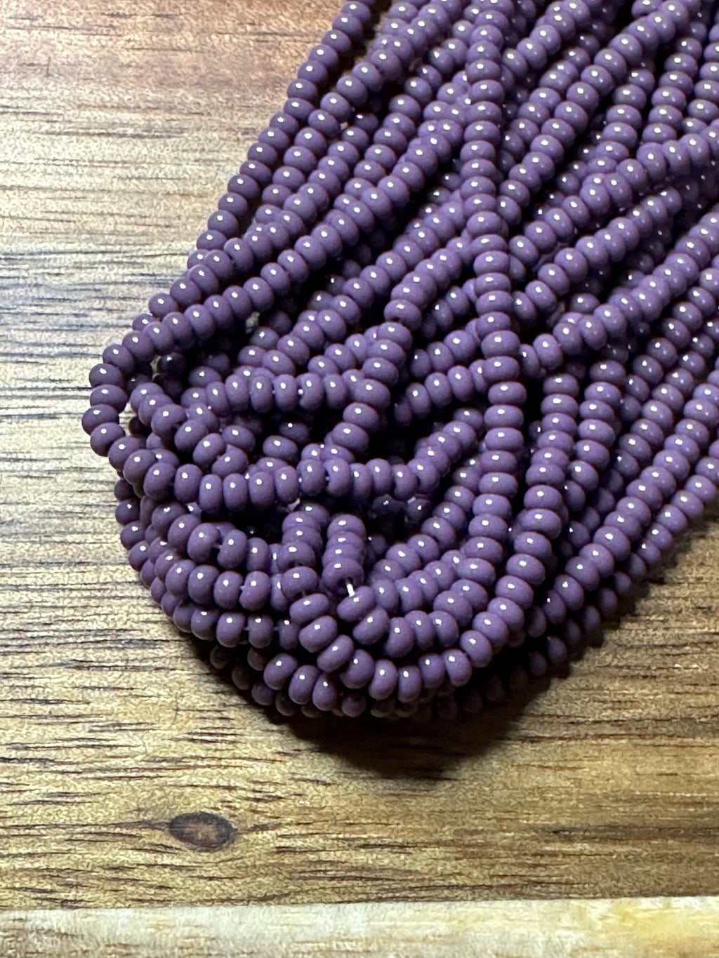 Czech Strung Glass Seed Bead - 11/0 Op DK Purple