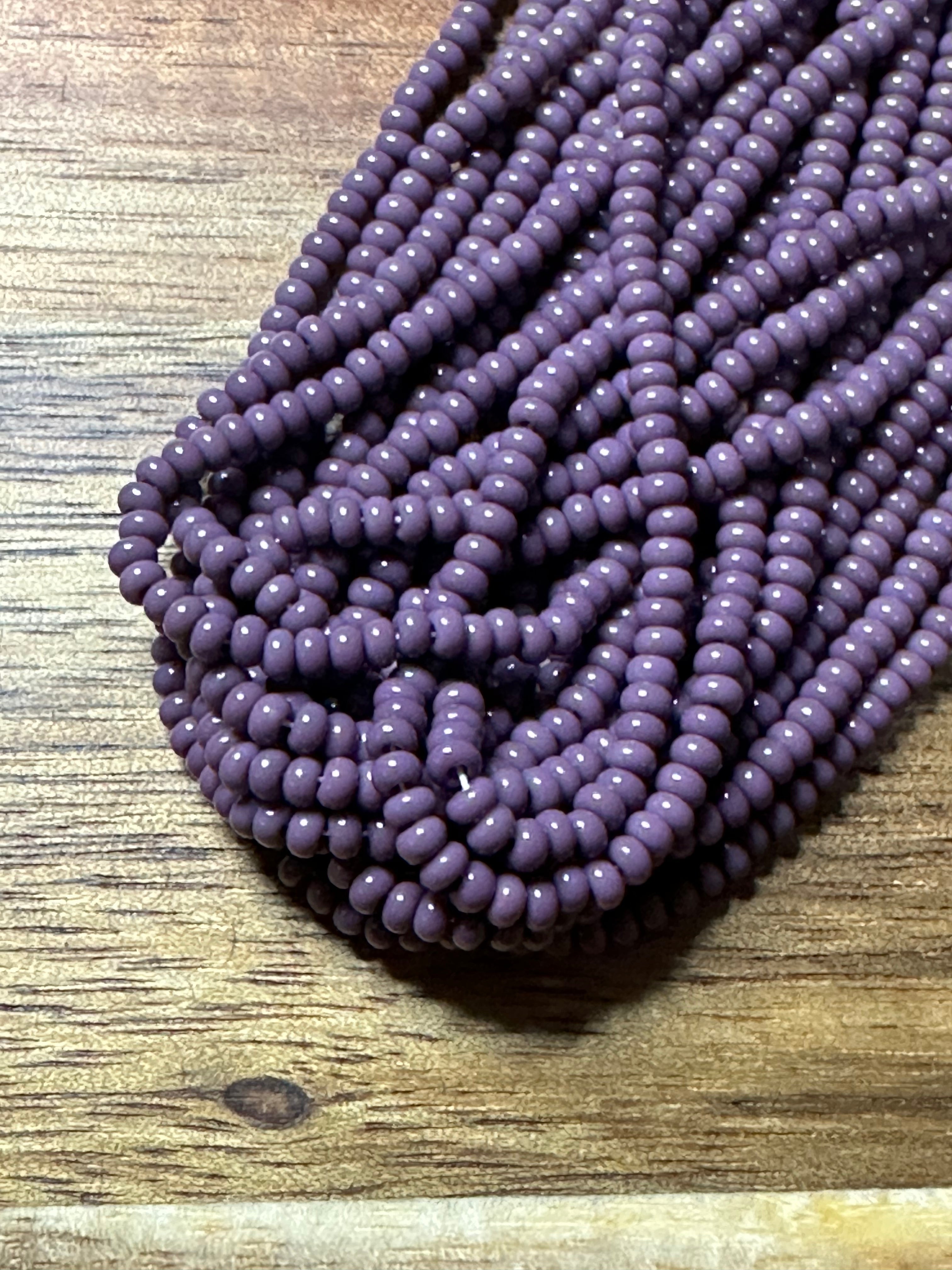 Czech Strung Glass Seed Bead - 11/0 Op DK Purple