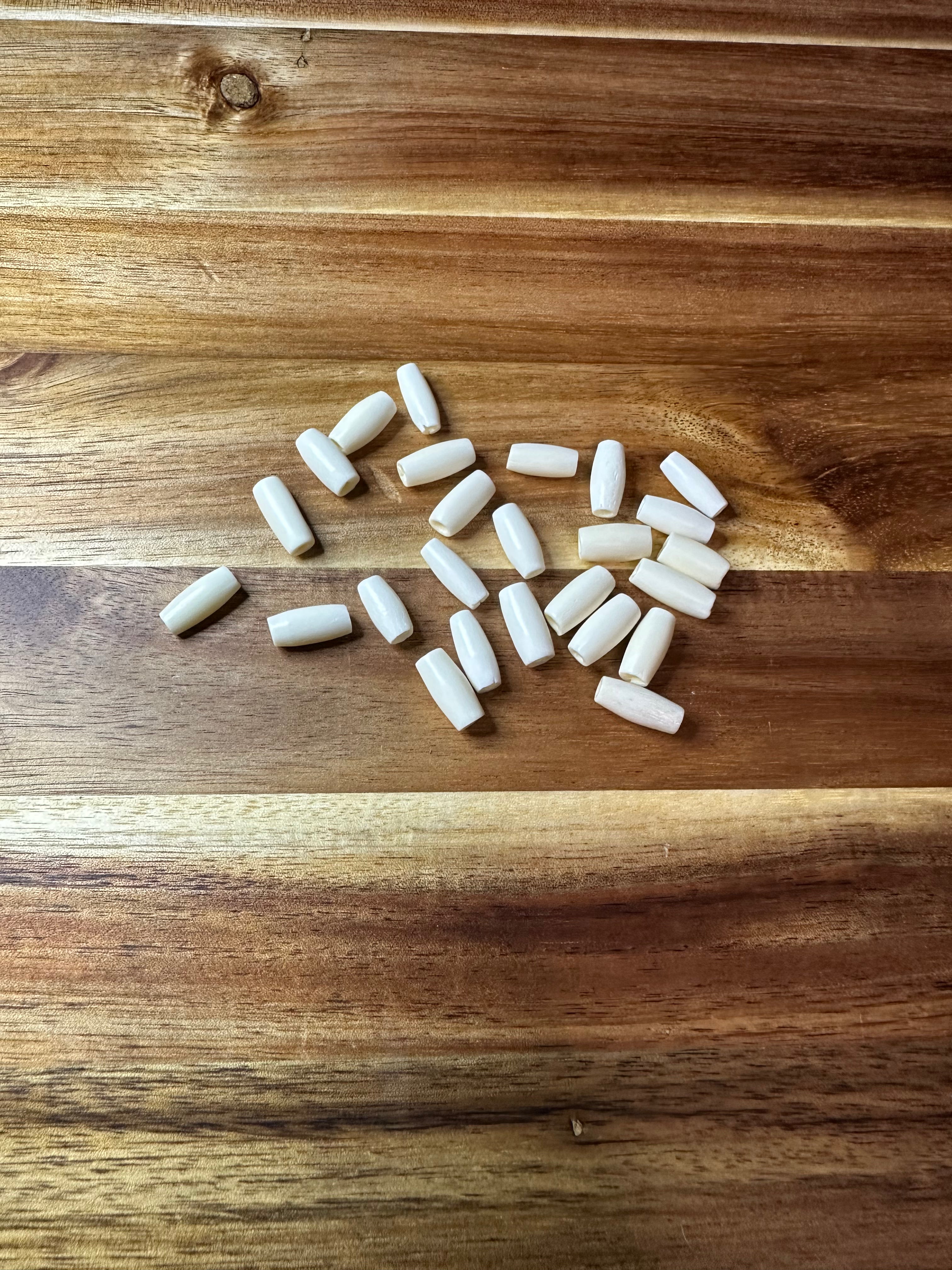 Bone Hairpipe White (100 Pack) 1/2"