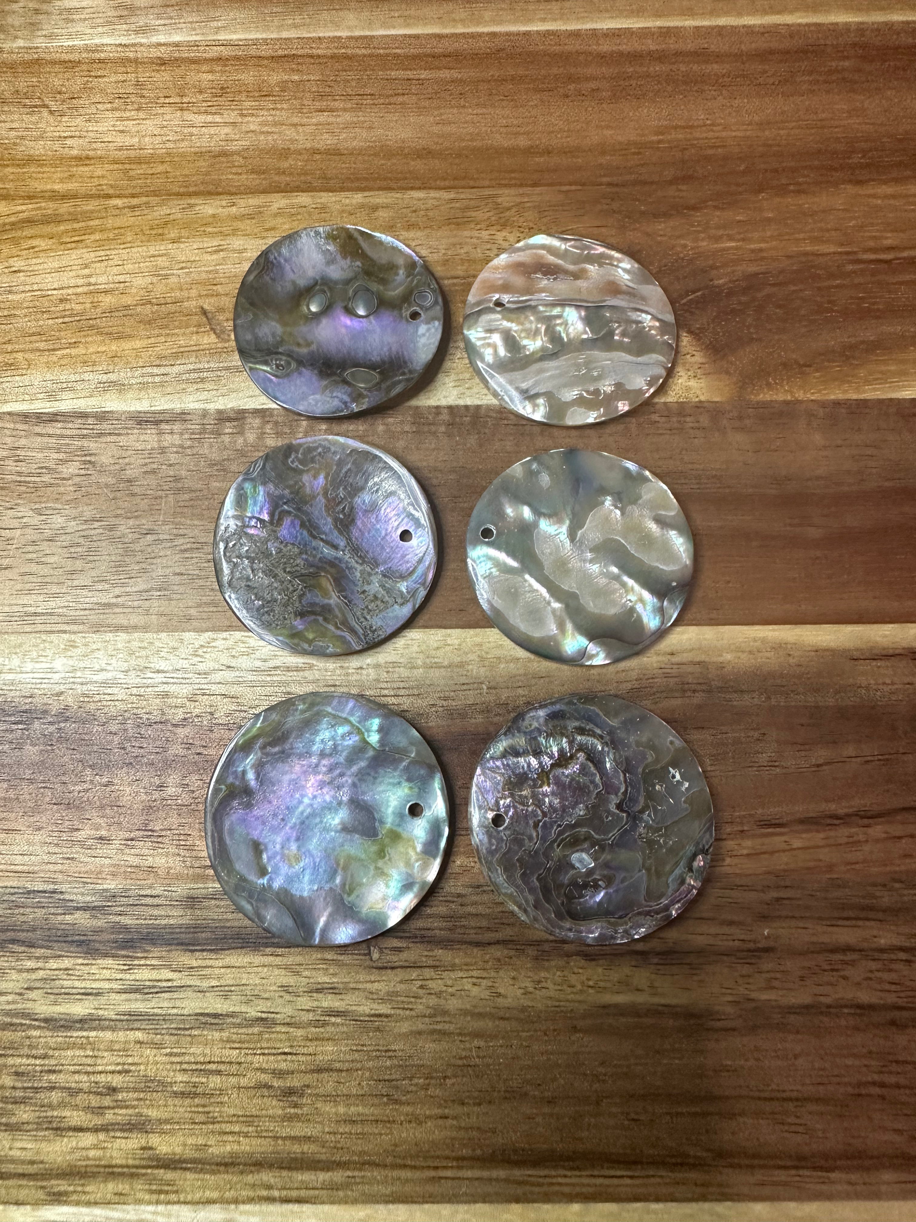 Abalone Shell Conch 1 Hole 1 3/8" 1PC