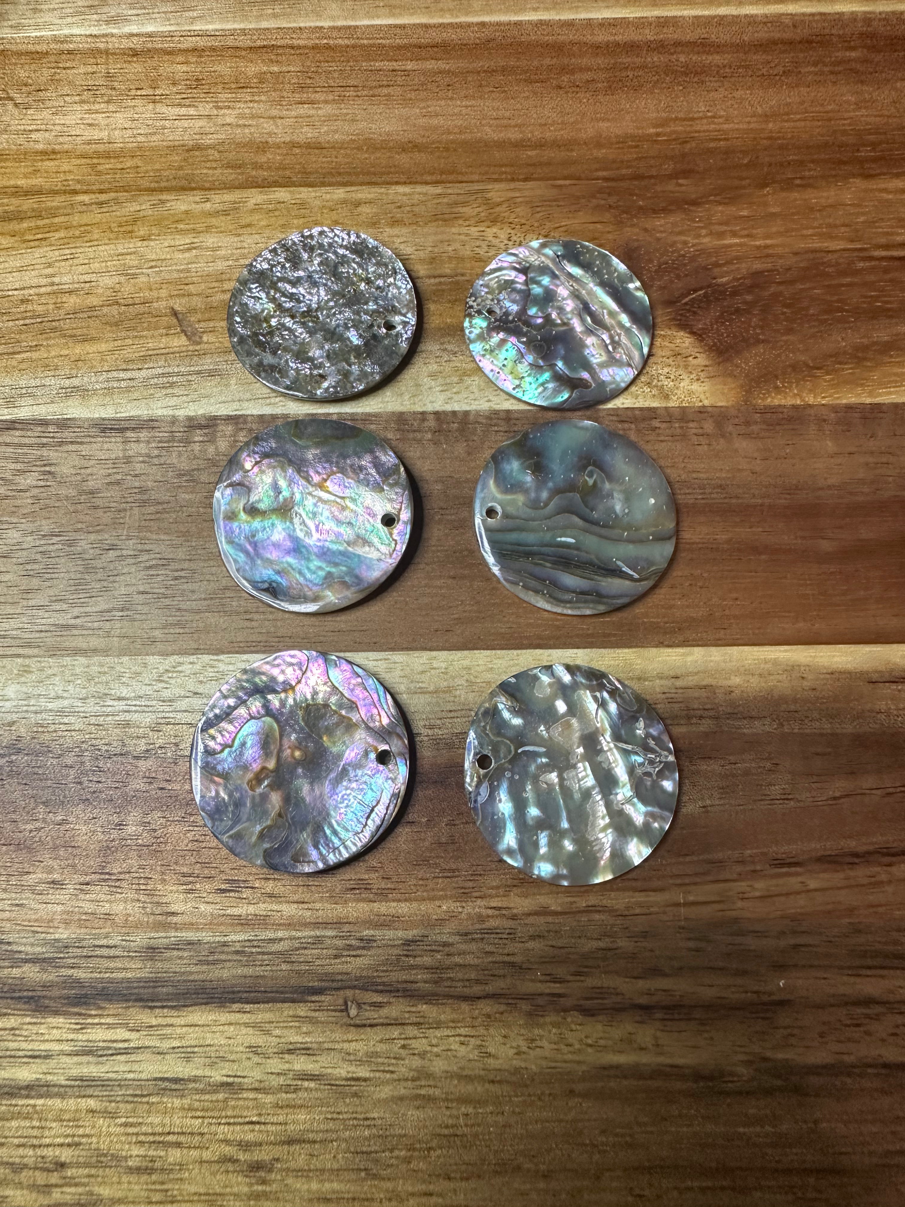 Abalone Shell Conch 1 Hole 1 1/8" 1PC