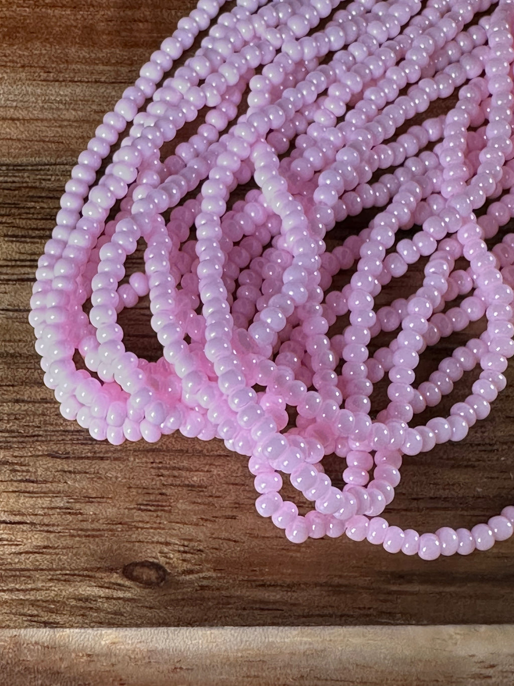 Czech Strung Glass Seed Bead - 11/0 Op Intensive Light Pink (DYED)