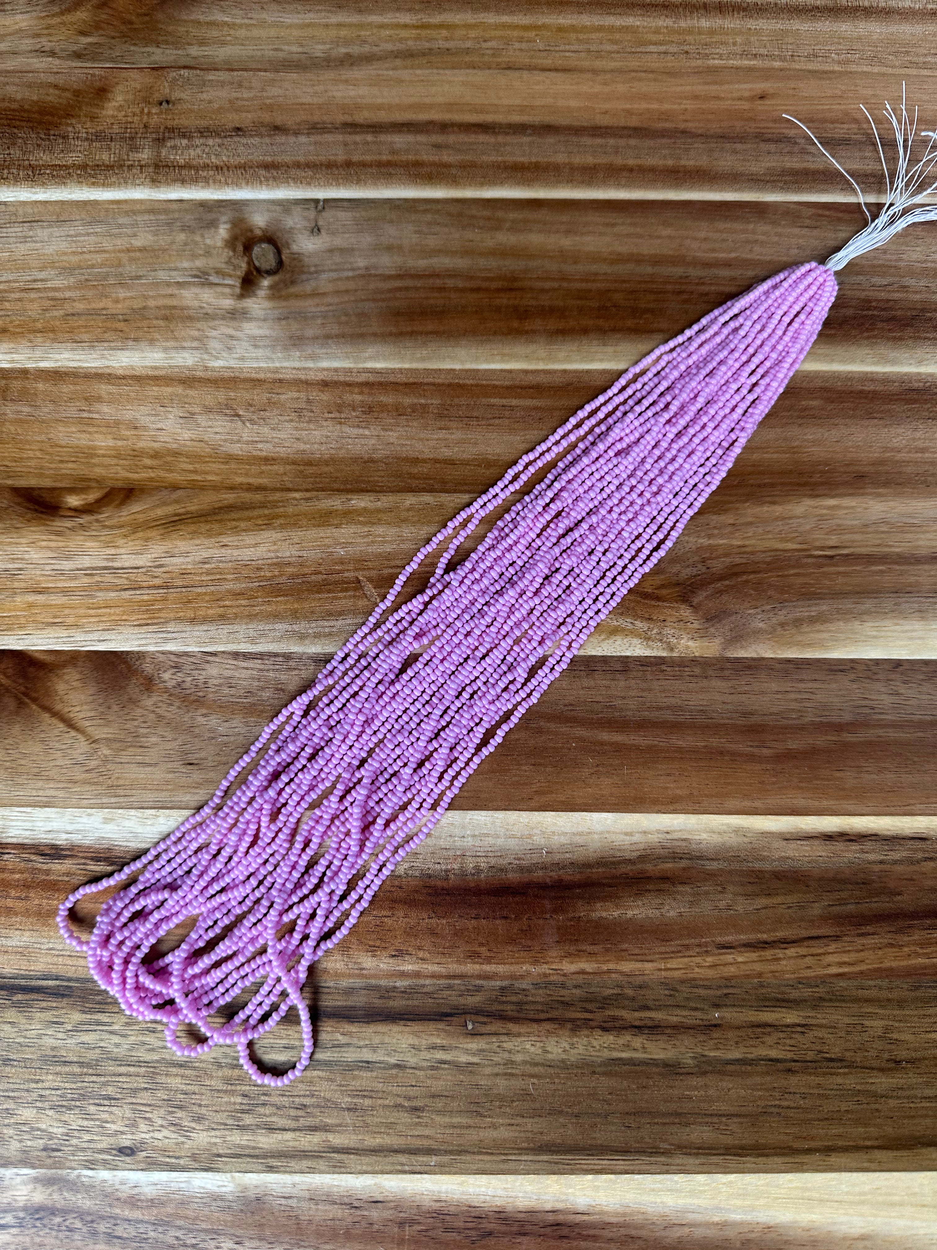 Czech Strung Glass Seed Bead - 11/0 Op Lilac Pink