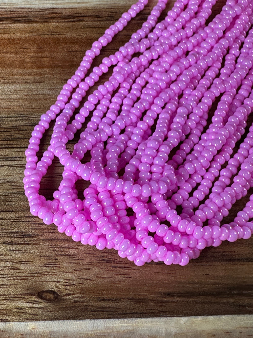 Czech Strung Glass Seed Bead - 11/0 Op Intensive Pink (DYED)