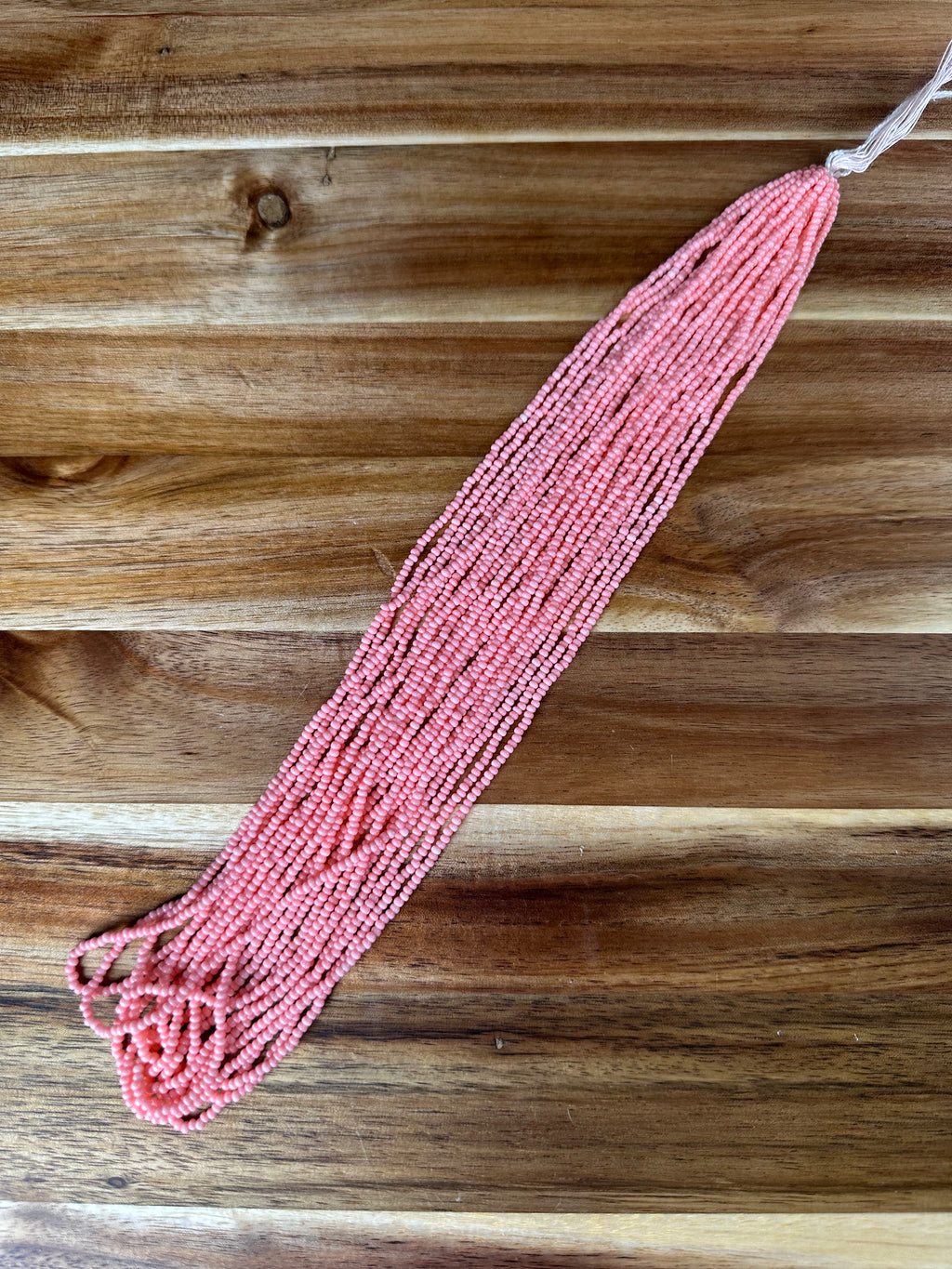 Czech Strung Glass Seed Bead - 11/0 Op Coral Pink