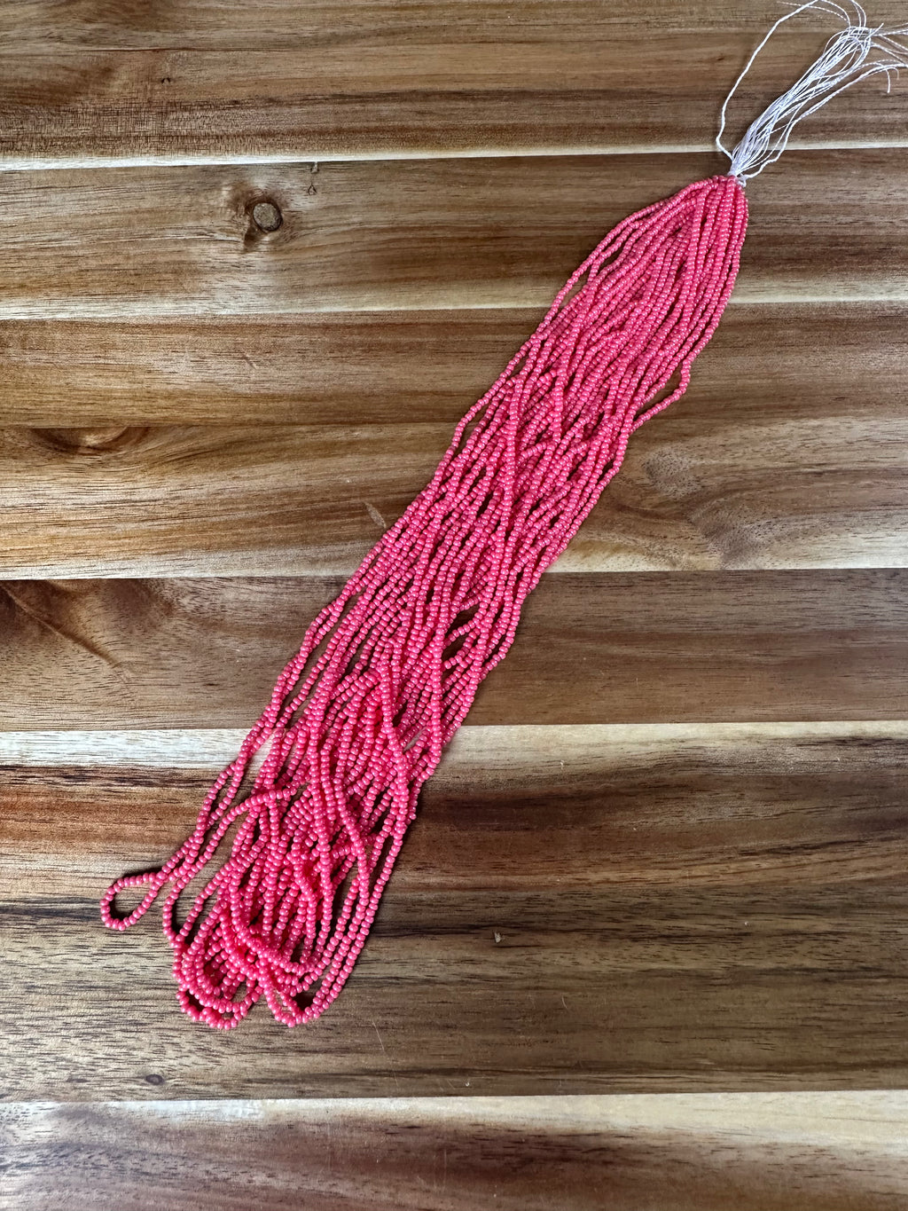 Czech Strung Glass Seed Bead - 11/0 Op Hibiscus Pink