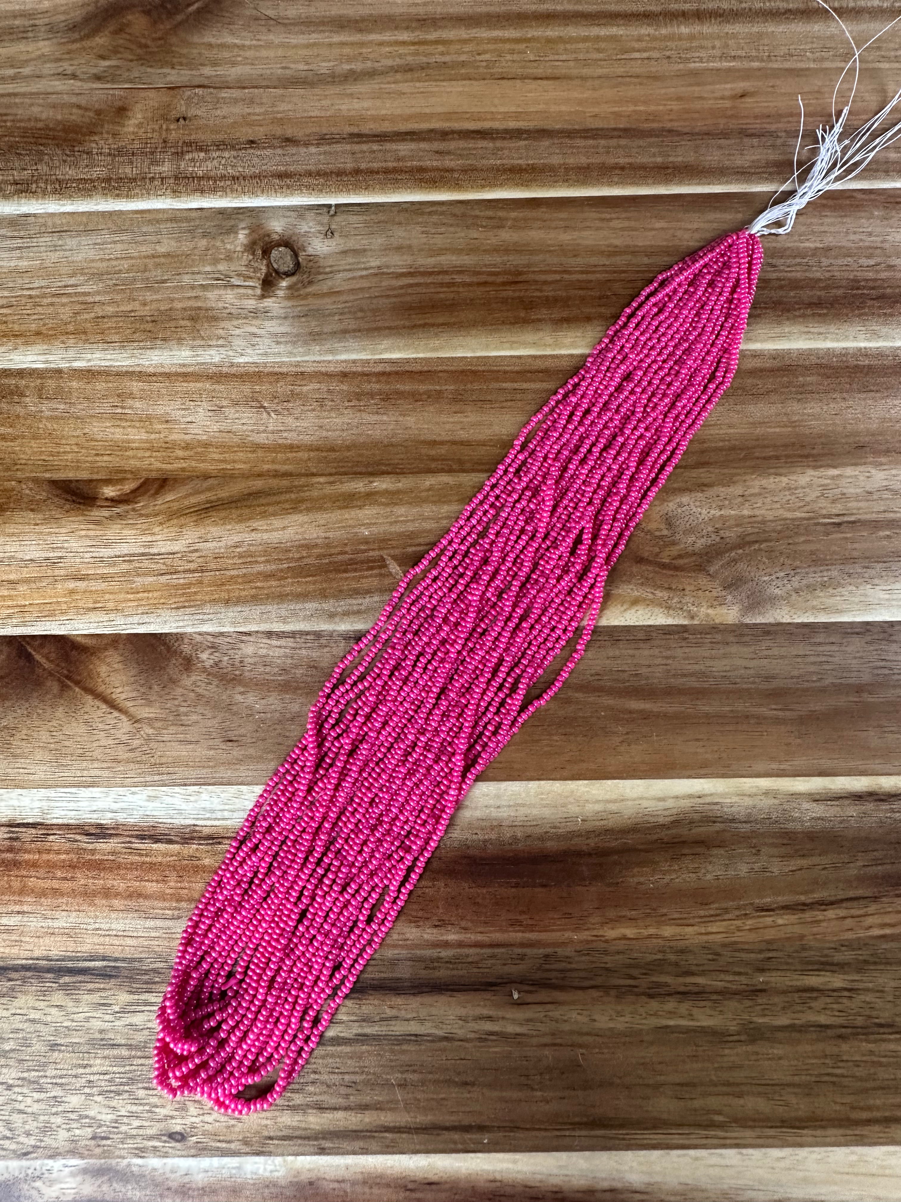 Czech Strung Glass Seed Bead - 11/0 Op Intensive DK Pink