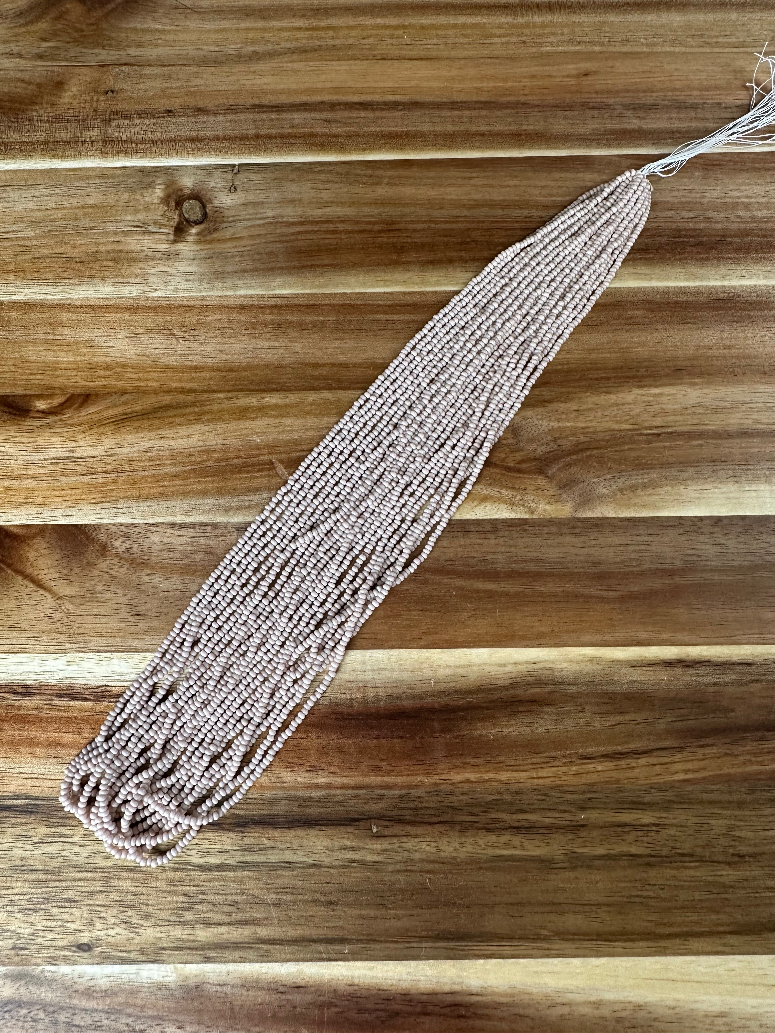 Czech Strung Glass Seed Bead - 11/0 Op Pale Pink